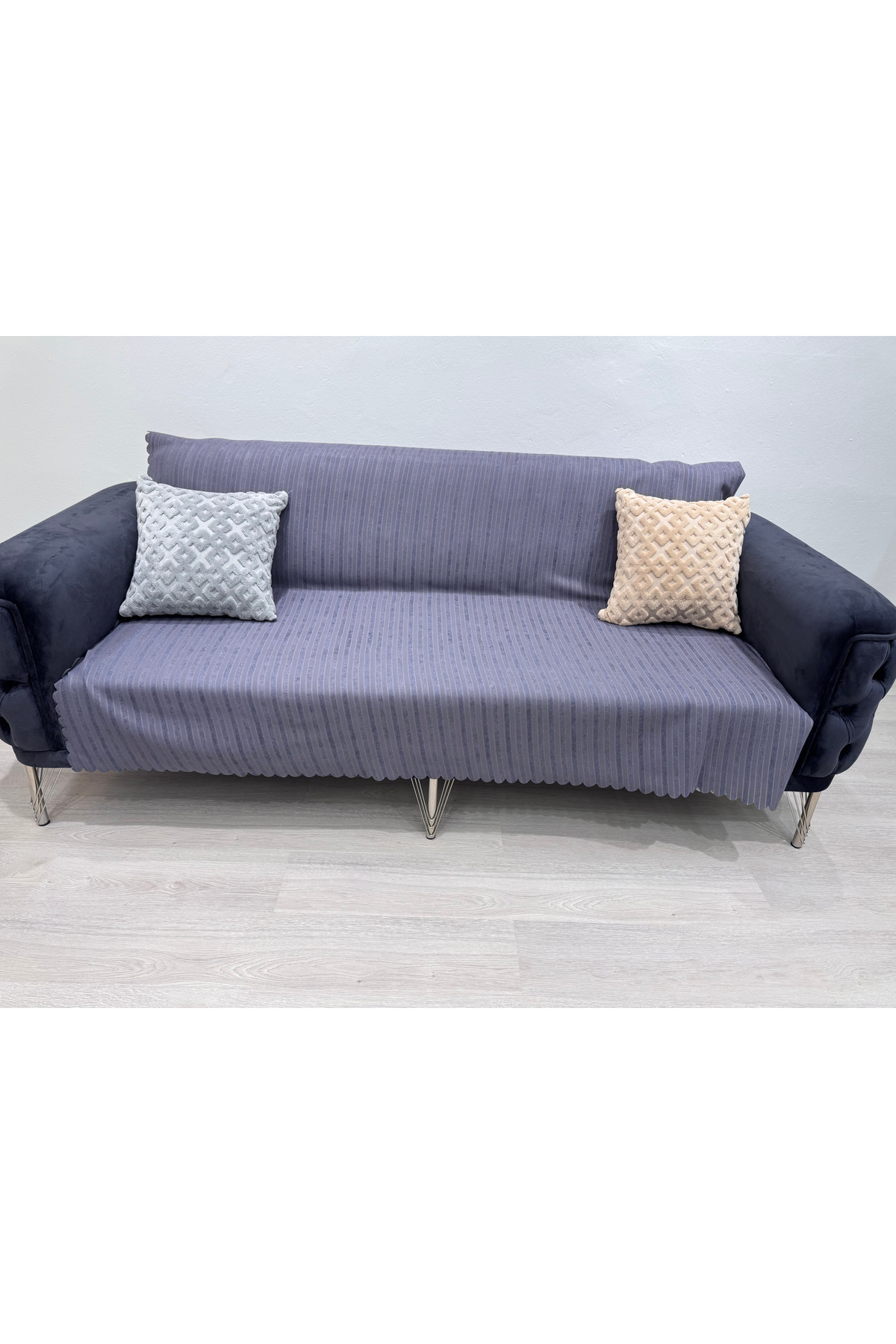 dyg home-Sponge Sofa Bed Cover Velvet Seat Case Couch Cover Non-Slip Base 4