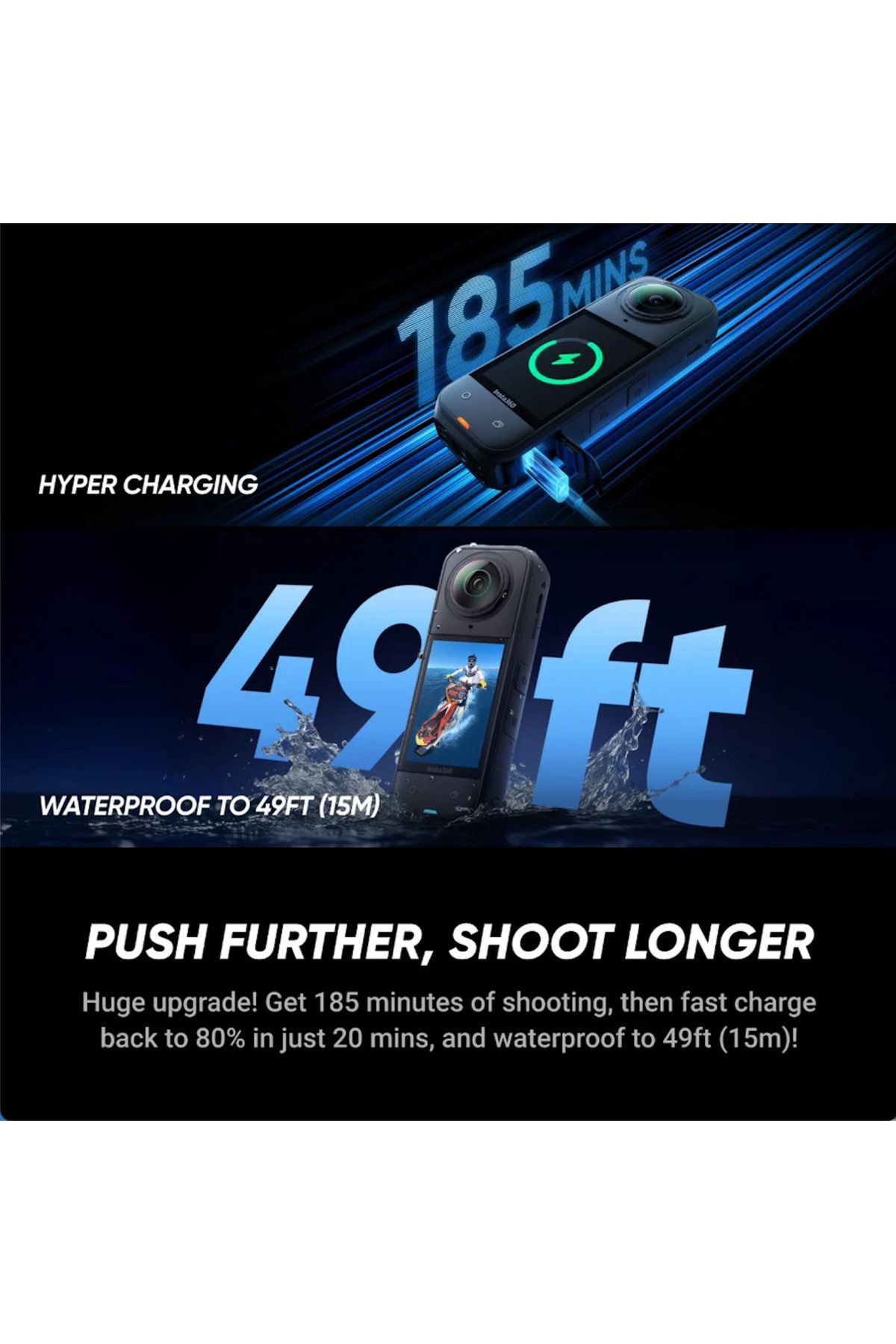 Insta360-X5 - Waterproof 8K 360° Action Camera, Leading Low Light, Invisible Selfie Stick Effect 3