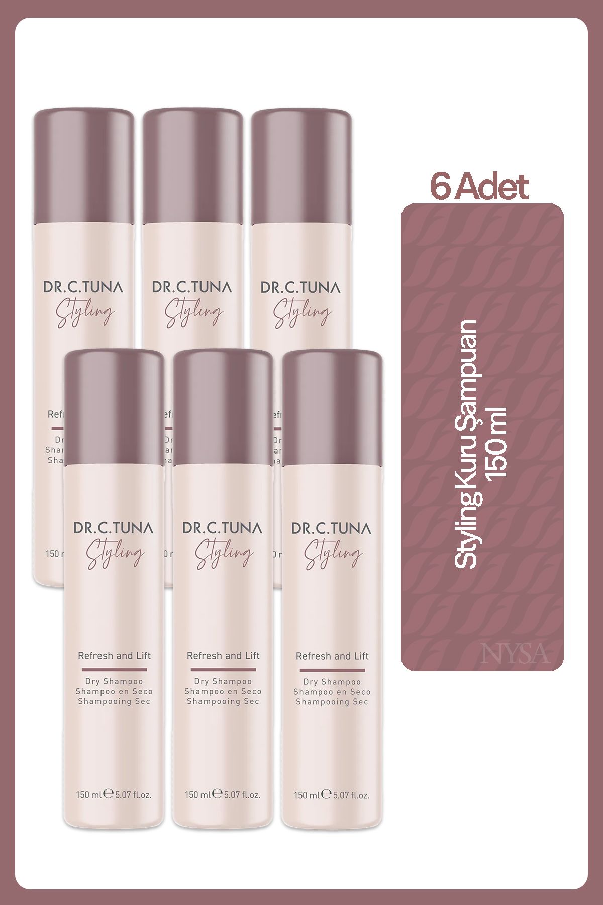 Farmasi Dr. C. Tuna Styling Dry Shampoo Kuru Şampuan 150 Ml - 6 Adet