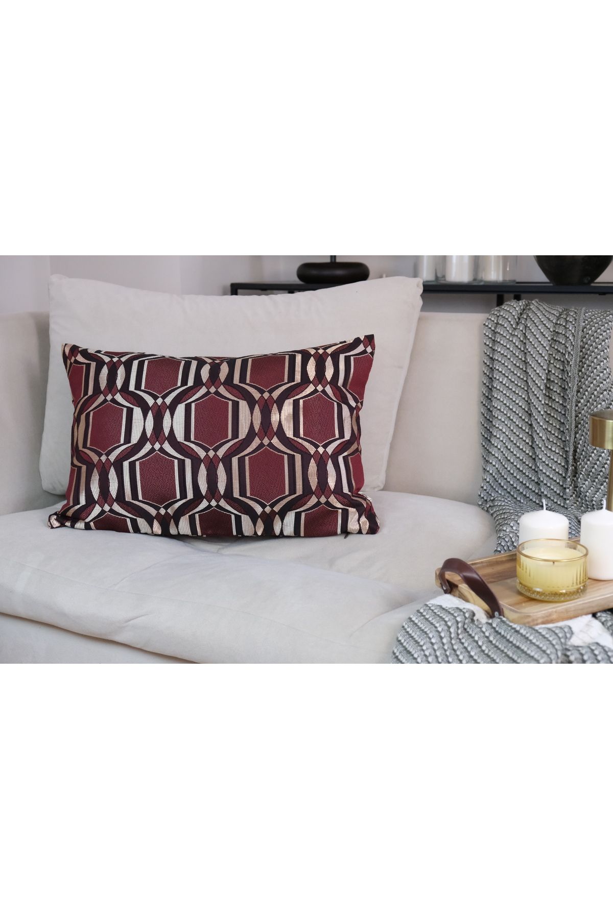 CASACLOTH Modern Desenli Özel Tasarım Liana Dolgulu 40x60 Kırlent