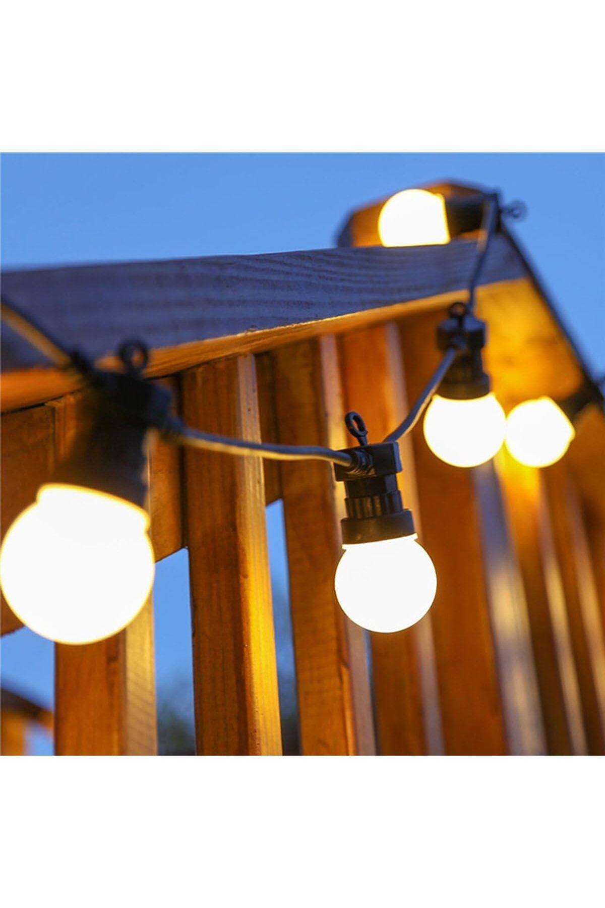 Mi-ÇA HOME 5 Metre 28 Mini Top Led Sarı Işık Fişli Siyah Kablo Bahçe Aydınlatma İç Ve Dış Mekan Işık