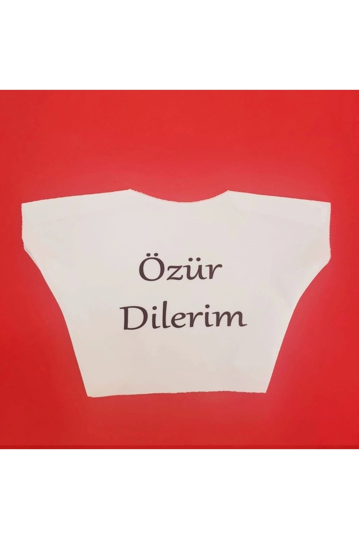 STOREMAX Özür Dilerim Yazılı Peluş Oyuncak Tişörtü