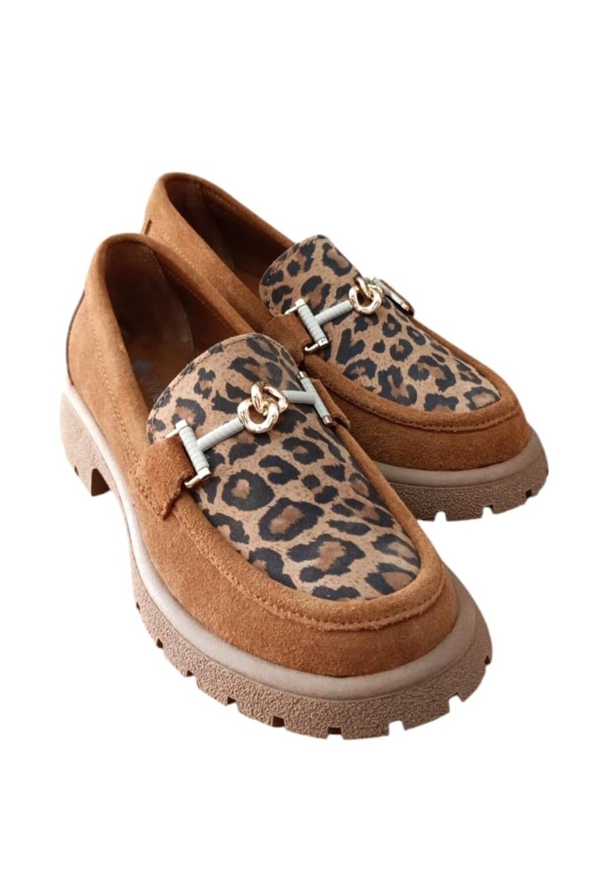 divadonnaa Divadonna 4270 Kadın Hakiki Deri Leopar Kadın Casual Ayakkabı