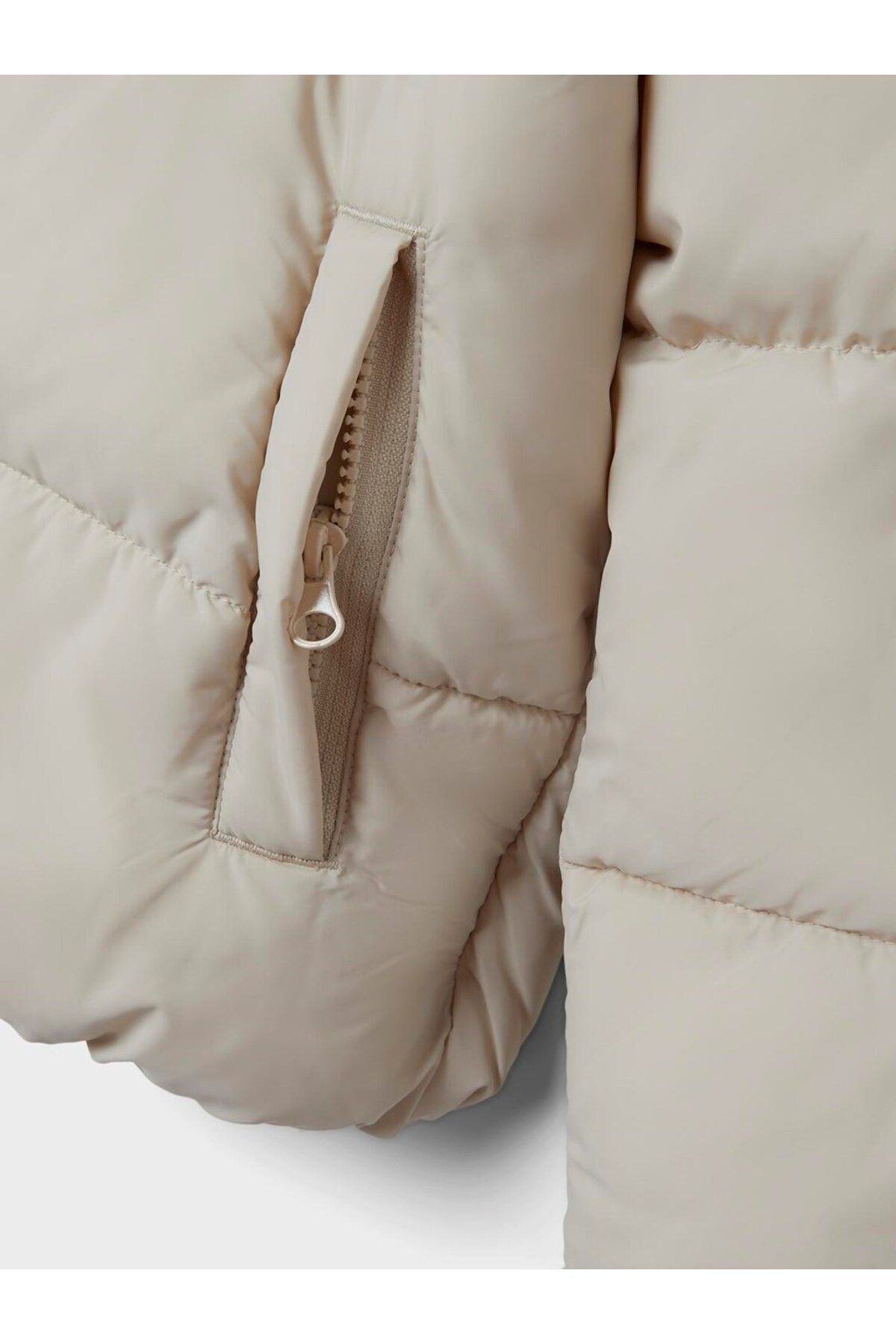 name ıt-Stand Collar Cream Girl's Puffer Jacket13228727 5
