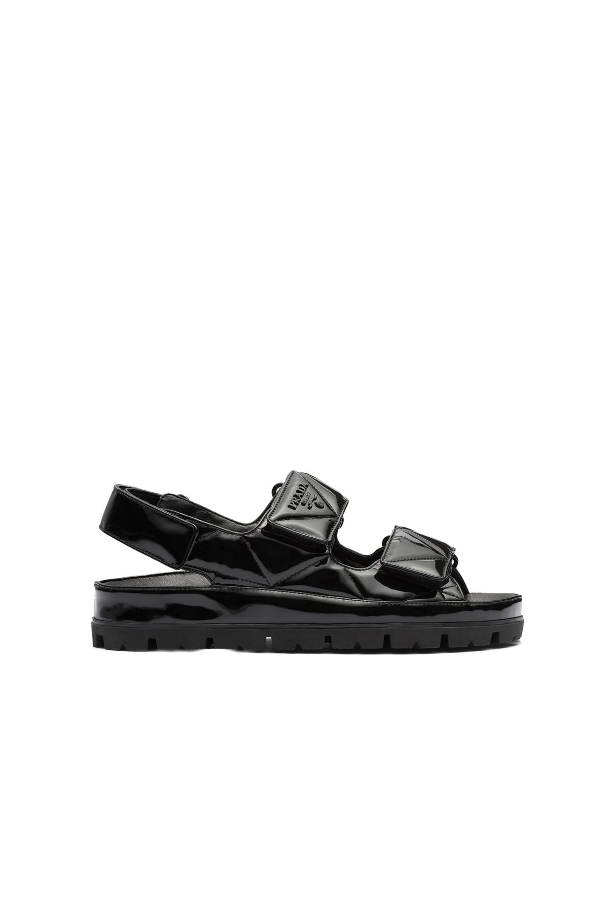 Prada Sport Parlak Deri sandalet