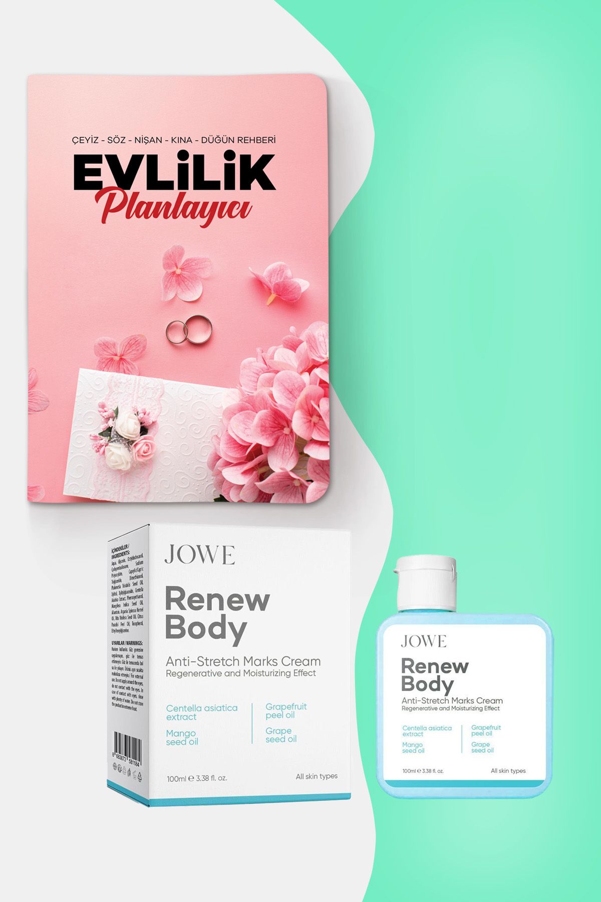 nesnel yayınlar Evlilik Planlayıcı Günlük ve Jowe Yenileyici ve Nemlendirici Çatlak Kremi - 100 ml