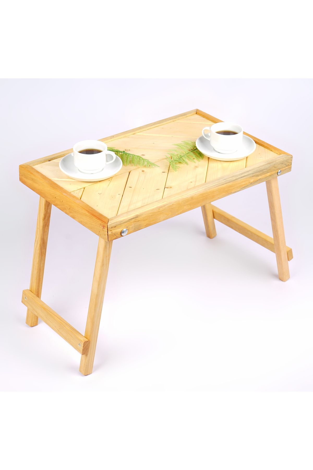 WOODENSA Kamp Masası, Katlanabilir Model, Piknik Ve Bahçe Masası, Balkon Masası 35x55 cm Ceviz