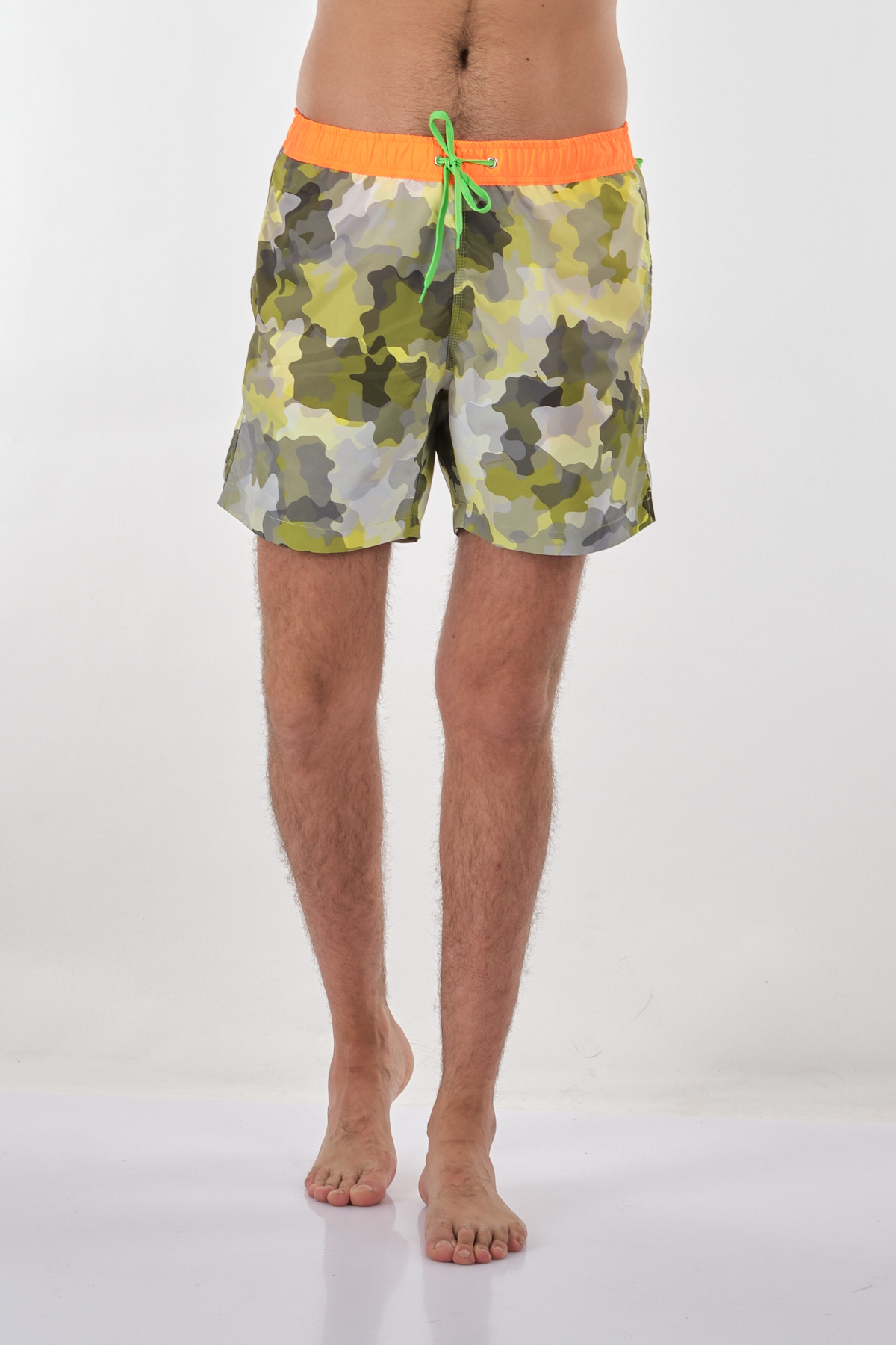 یو اس پولو شلوارک ساحلی طرح‌دار مینیمالیستی مردانه پولو - راحتی تابستانی