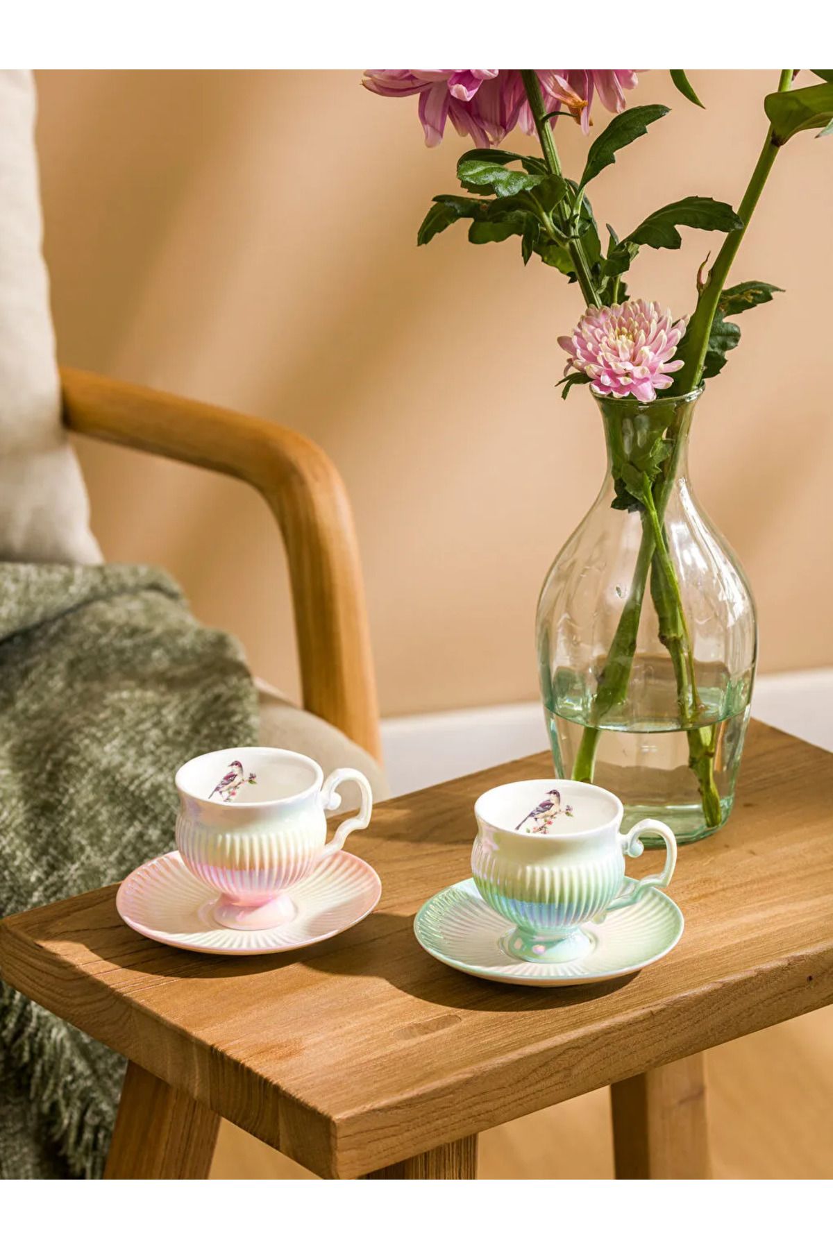 LC Waikiki LCW HOME Pembe 2 Kişilik Porselen Kahve Fincan Takımı 90 ml