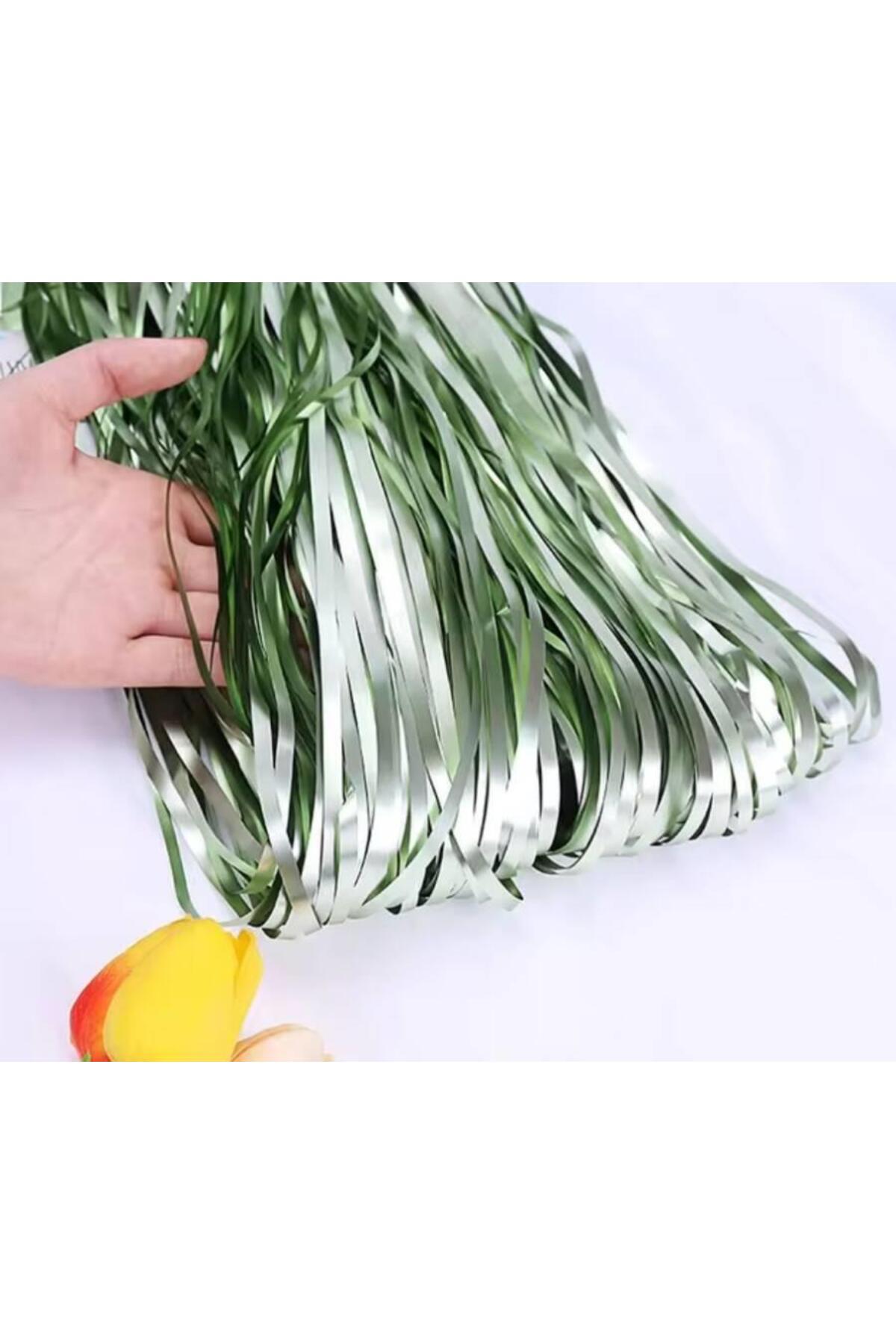 Big Party Dekoratif Püsküllü Saçak Perde Arka Fon 1x2 Metre Mat Koyu Yeşil