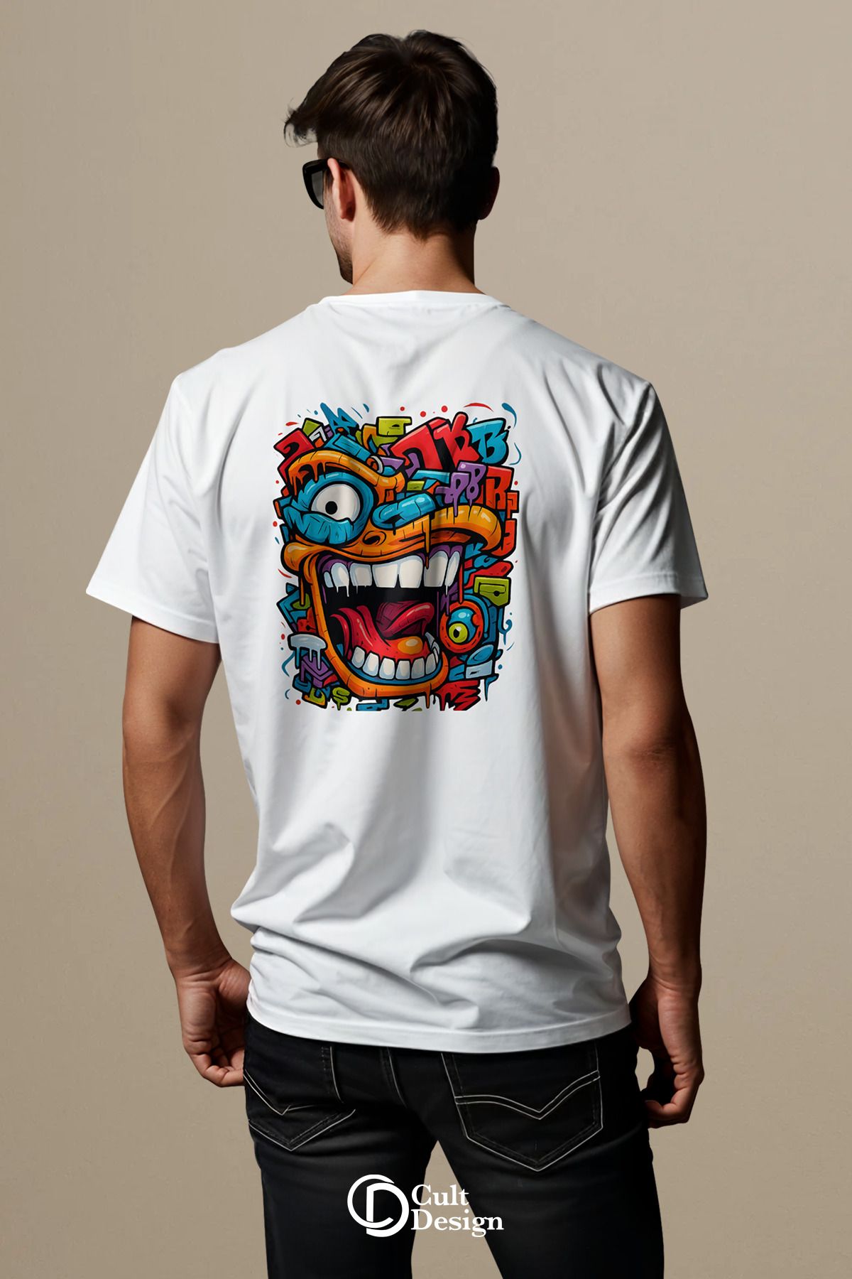 CULTDESİGN BAĞIRAN ÖRDEK ERKEK Özel Premium Baskılı Basic, Organik Pamuklu, Bisiklet Yaka T-Shirt