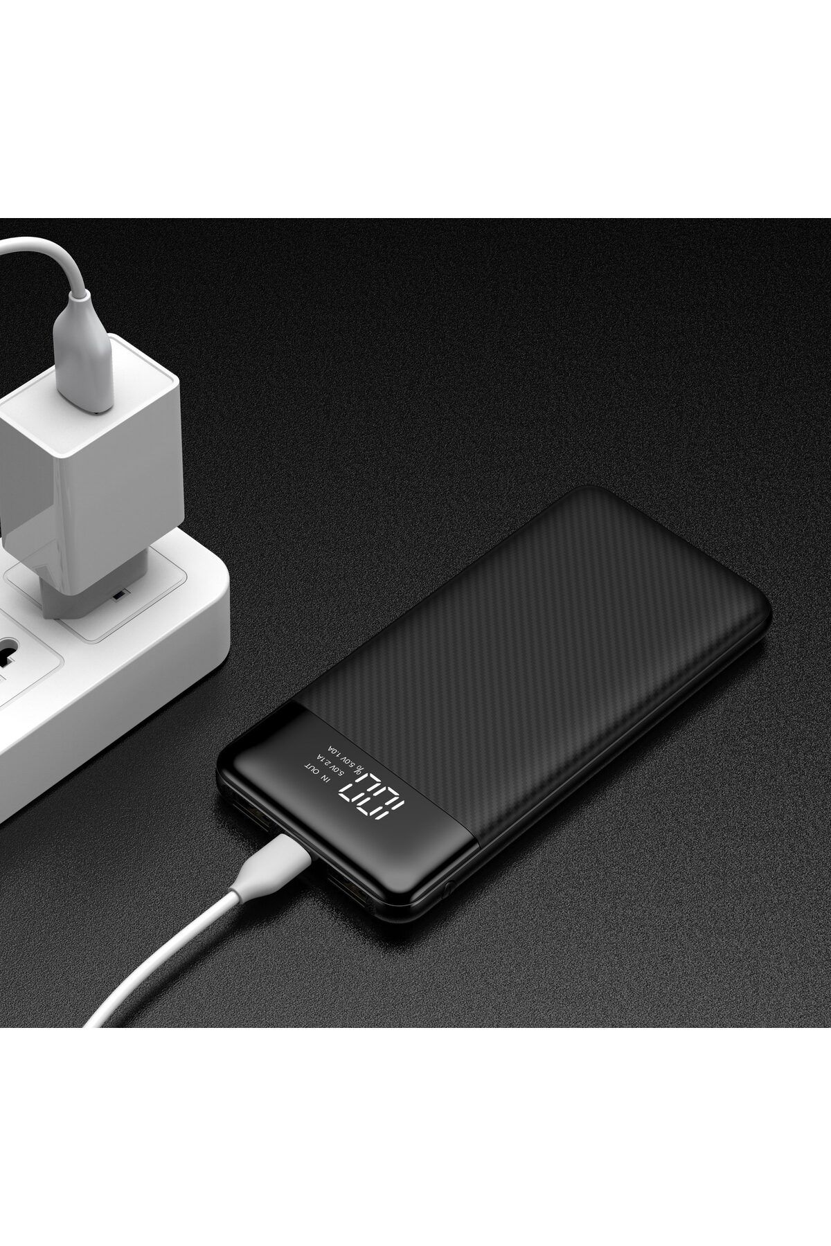 REDz Accessories-Baterie externă 10.000 mAh, Afișaj indicator, 2 porturi USB, USB-C, microUSB, Negru 6