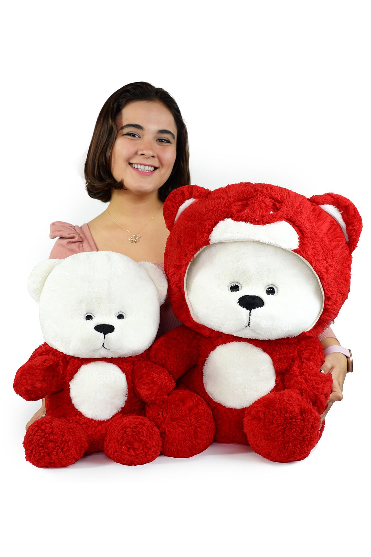 Özgüner Oyuncak 70 Cm Kapşonlu Sevimli Uykumcuk Peluş Ayıcık Panda
