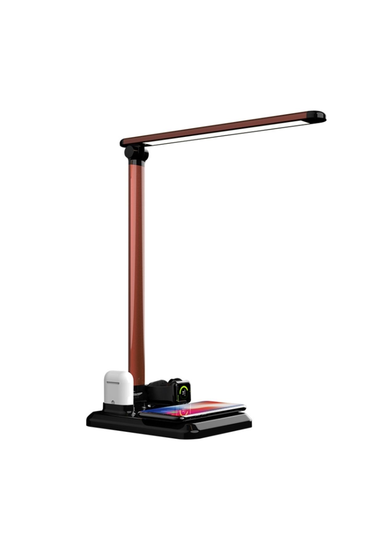 REDz Accessories Încărcător De Lampă 4 În 1 Model X-1 Cu Încărcare Wireless, Compatibil Cu Apple, Negru-maro - One Size