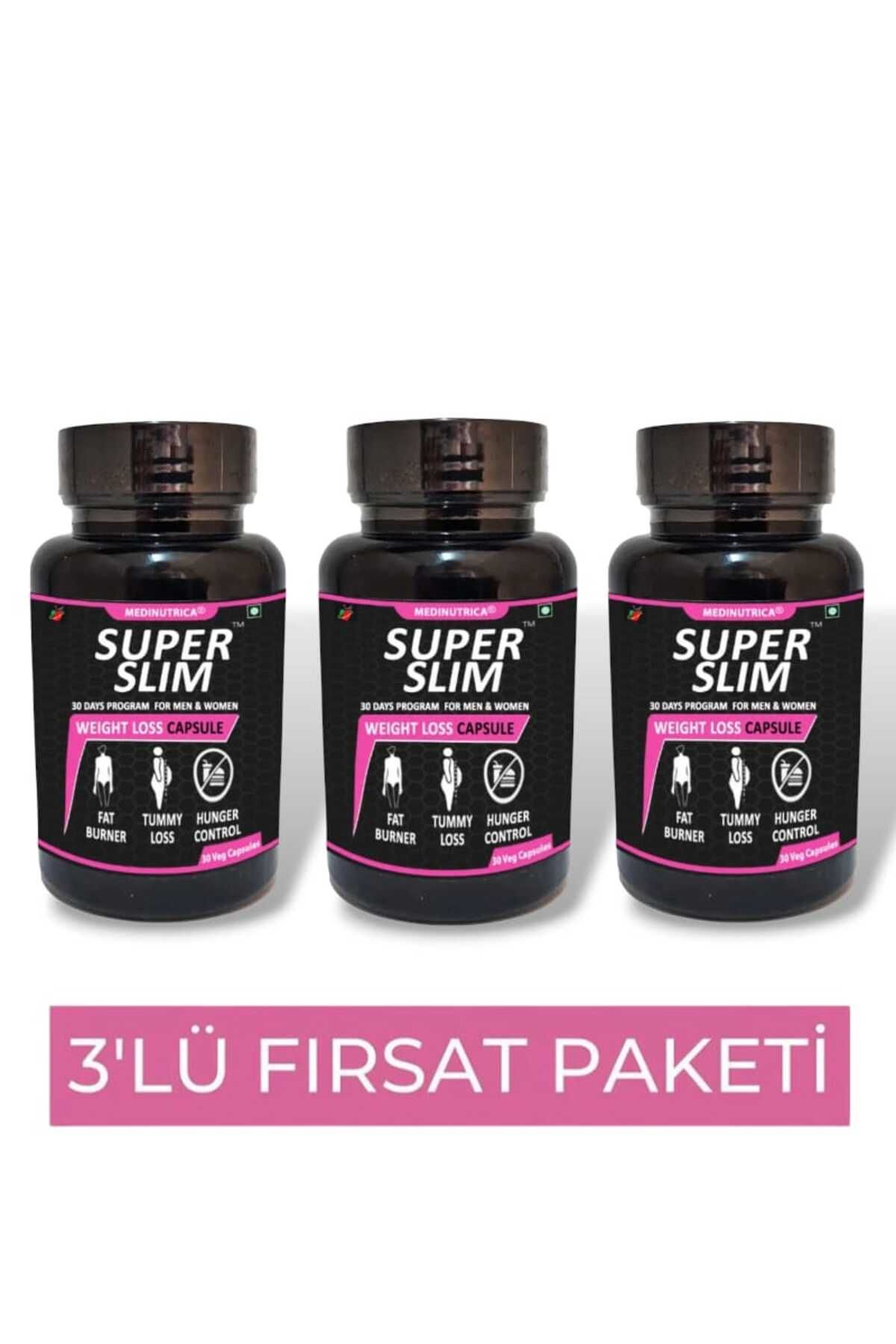MEDİCREAM Medinutrica Super Slim Bay/ Kullanımına Uygun 30'lu Takviye X 3 Adet