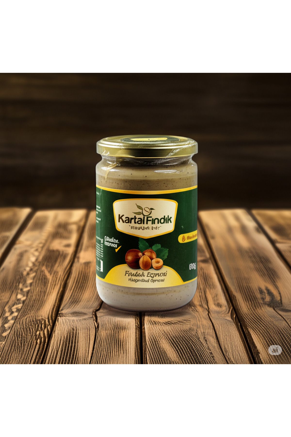 Kartal Fındık Doğal Fındık Ezmesi 600 gr Katkısız Doğal %100 Fındık + Şeker İlaveli