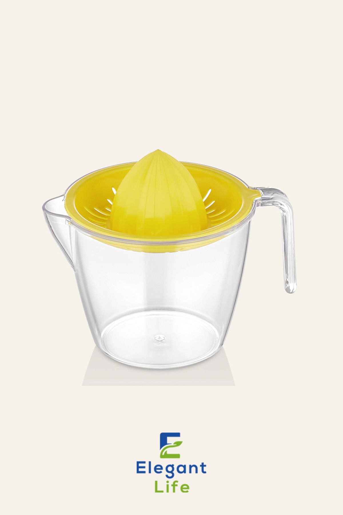 ELEGANT LIFE-Citrus Juicer – Practical Handheld Lemon & Orange Squeezer with Clear Chamber, Non-Slip Base 4