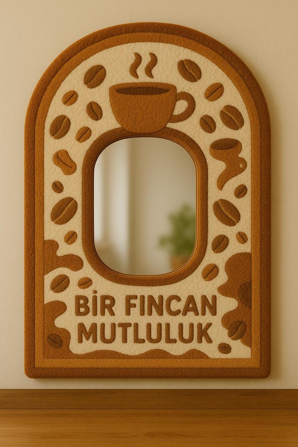 Afro Dekorasyon Tufting Ayna , Tasarım Ayna , Hediyelik Dekor Ayna ,Bohem Retro Ayna