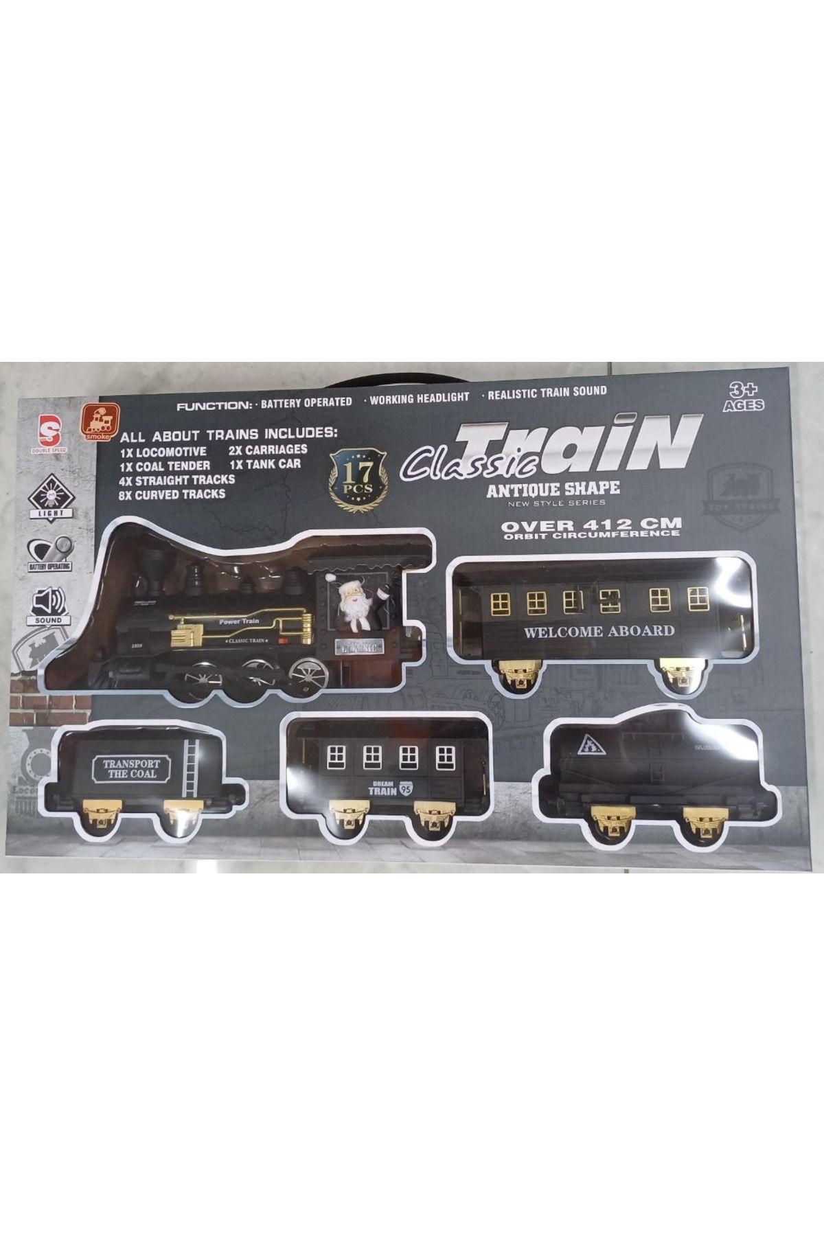 Yumurcak Oyuncak Shr BUHARLI TREN RAYLI PİLLİ IŞIKLI MÜZİKLİ 412 CM