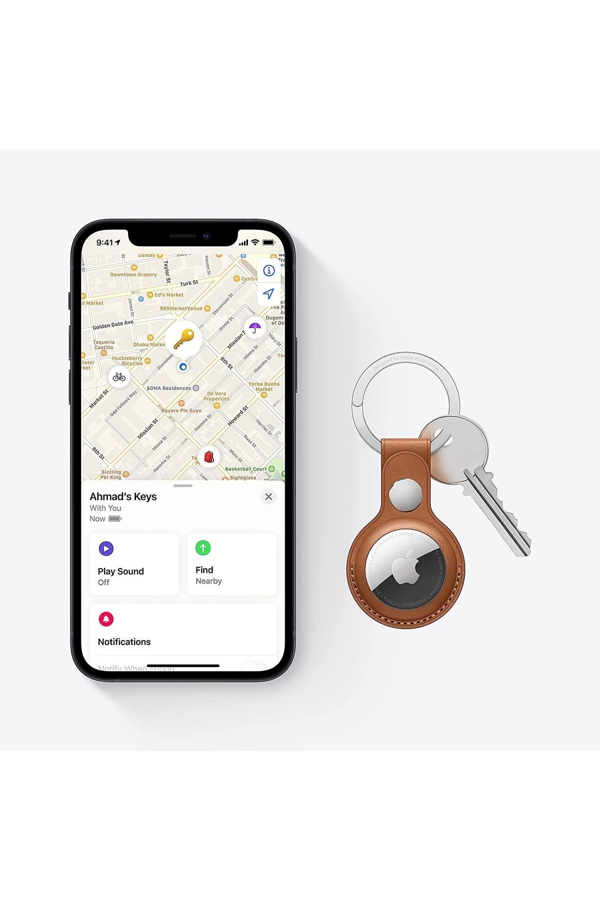 Apple-AirTag (4-Pack), Bluetooth Tracker with Precision Finding – White 5