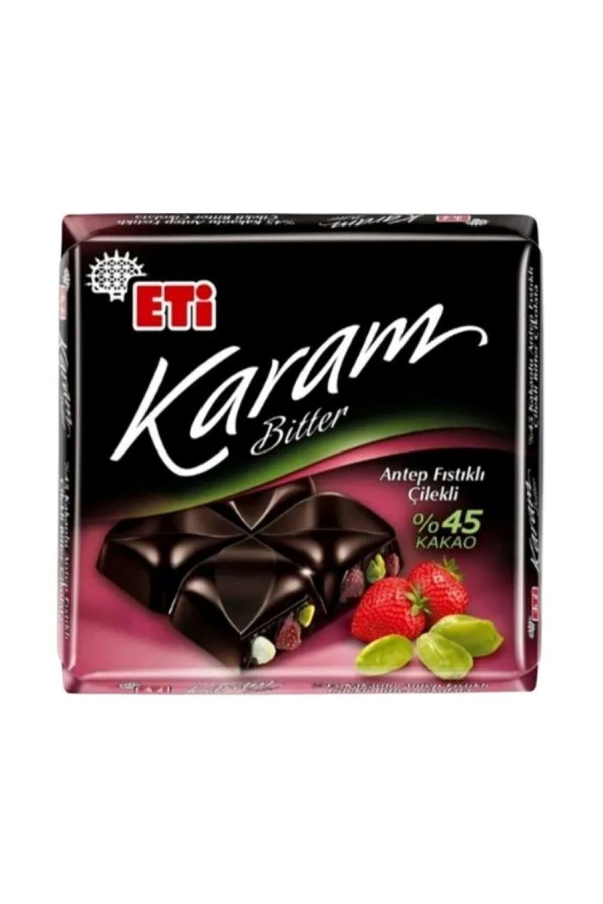 Eti ETİ KARAM BİTTER %45 KAKAO ANTEP FISTIKLI ÇİLEKLİ
