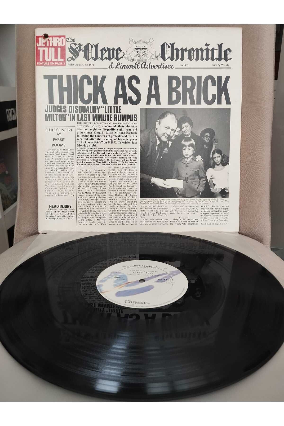 Plakperest Jethro Tull – Thick As A Brick - 1972 Almanya Basım LP Plak Albüm - Gazetesiz-2.el