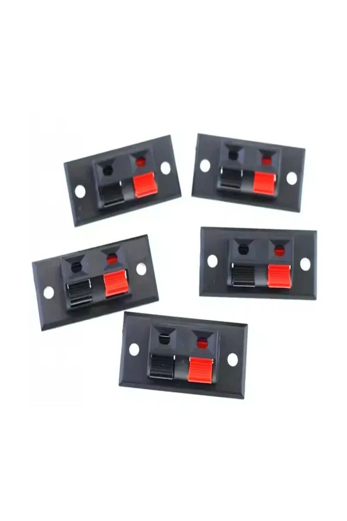 Choice-5pcs 2 Positions Connector Terminal Push In Jack Spring Load Audio Speaker Terminals 7
