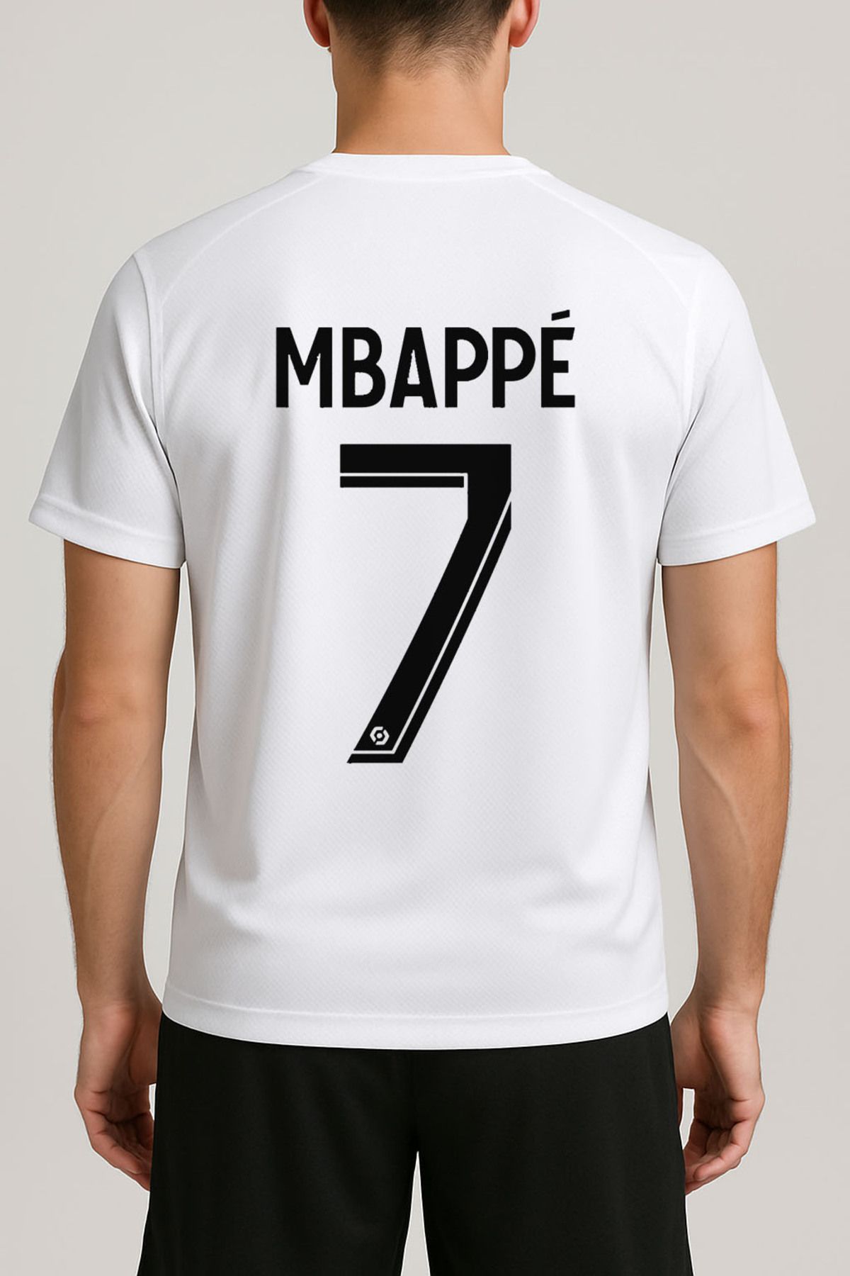 sielta Futbolcu Kylian Mbappe Baskılı Forma Kumaş Bisiklet Yaka Yetişkin Tişört T-shirt