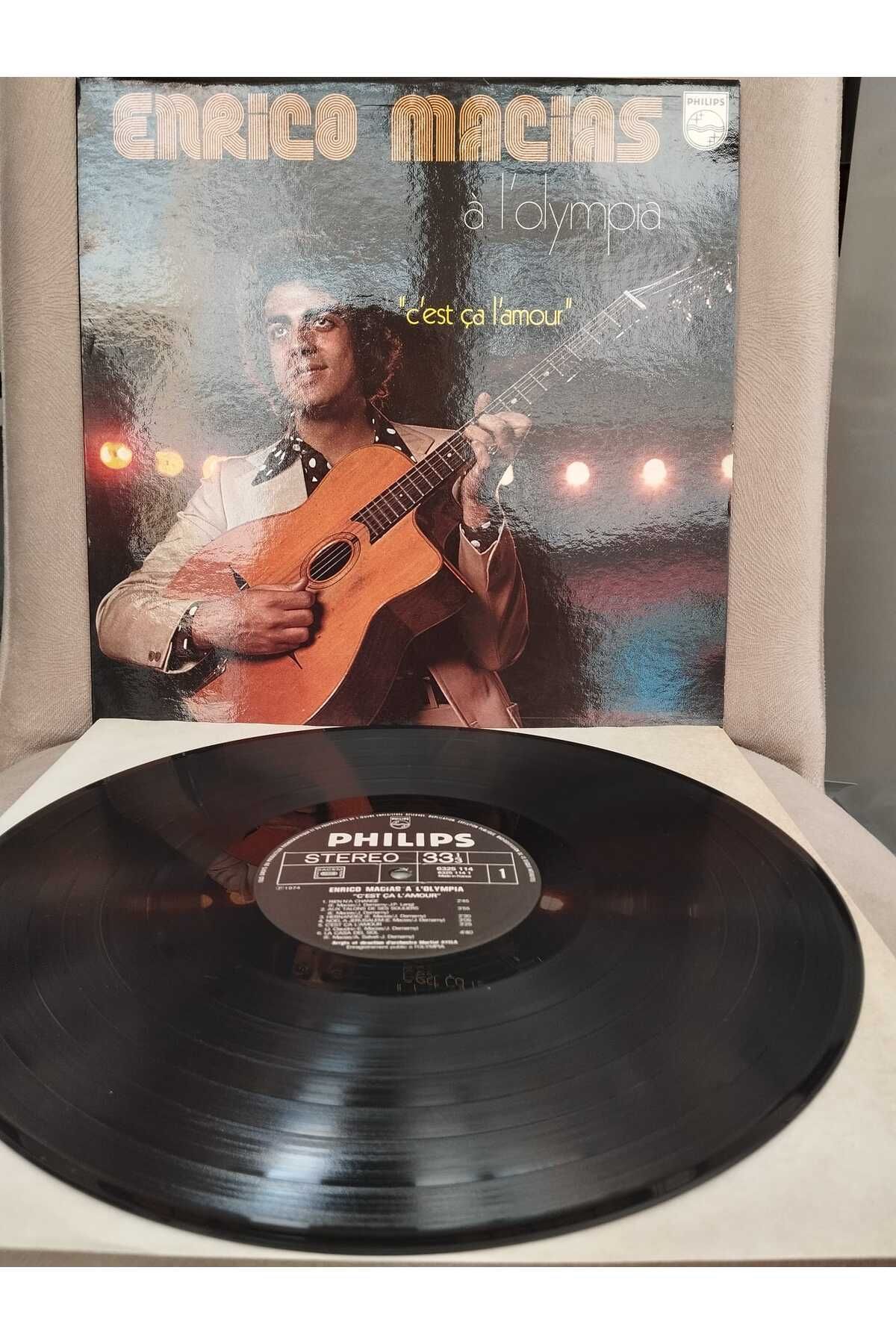 Plakperest ENRICO MACIAS - A L’Olympia ’’C’Est Ca L’Amour’’ - Fransa Basım Albüm - 33 lük LP Plak-2.EL