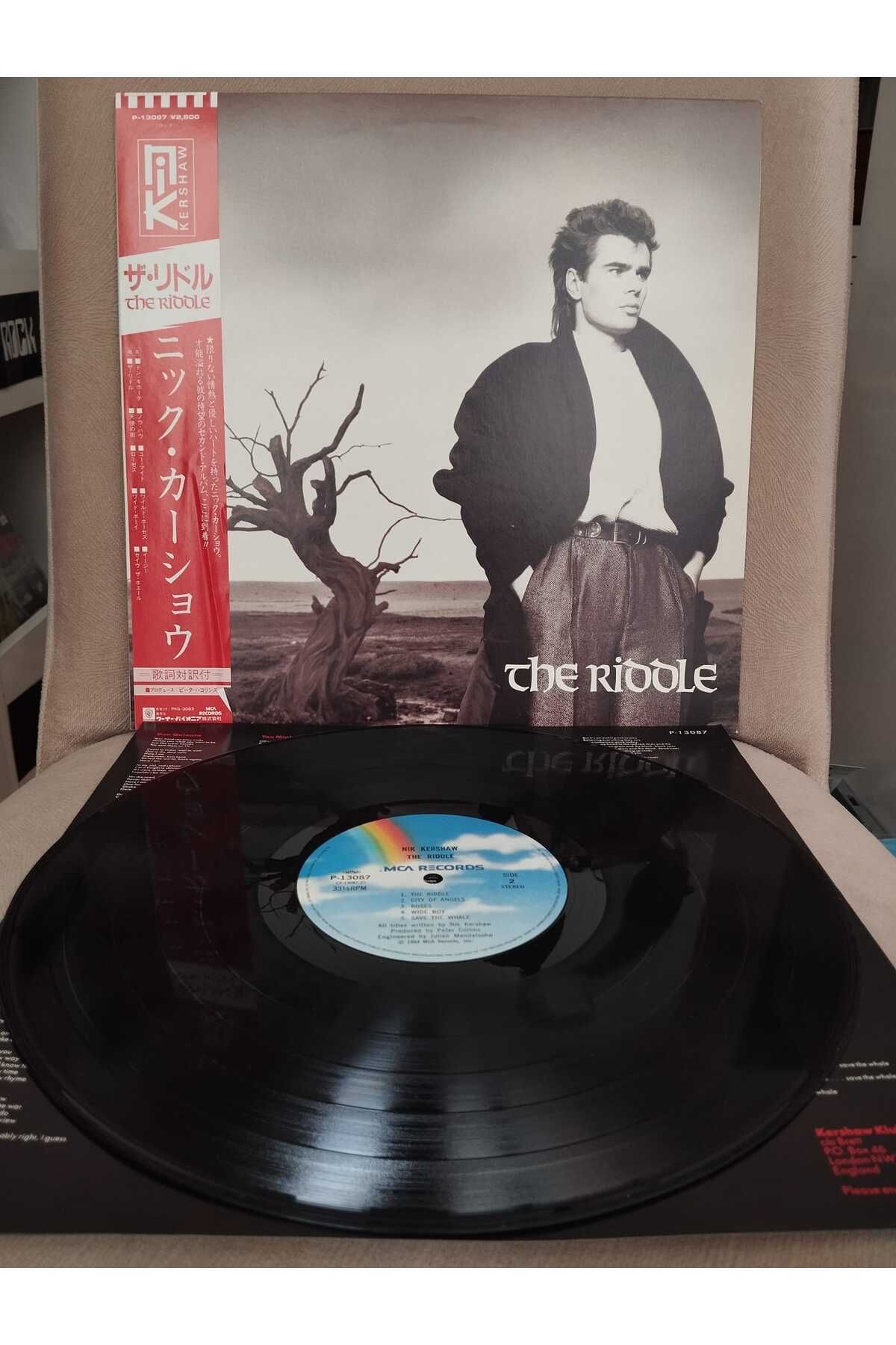 Plakperest Nik Kershaw – The Riddle - 1985 Japonya Basım - 33 lük LP Plak Albüm - Obi’li-2.EL