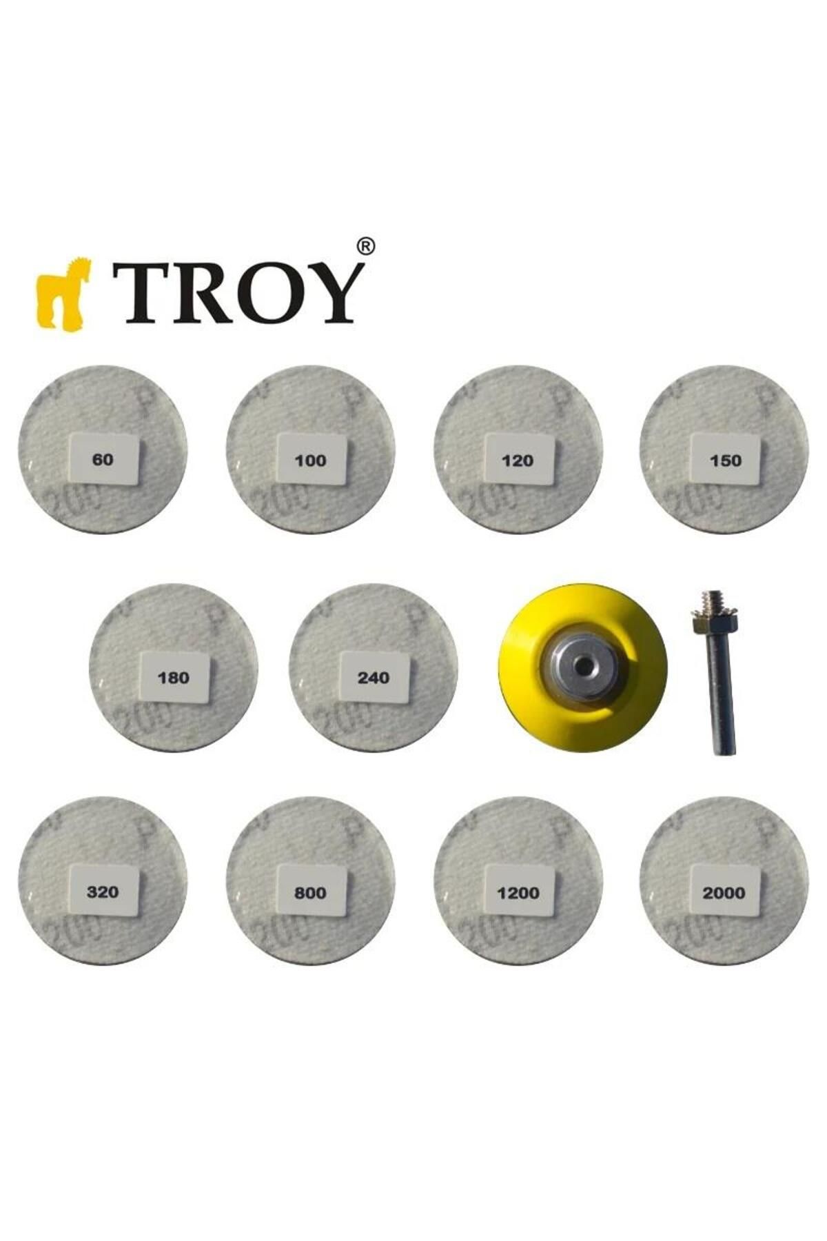 TROY 25930 Aşındırıcı Cırt Zımpara Seti, 101 Parça