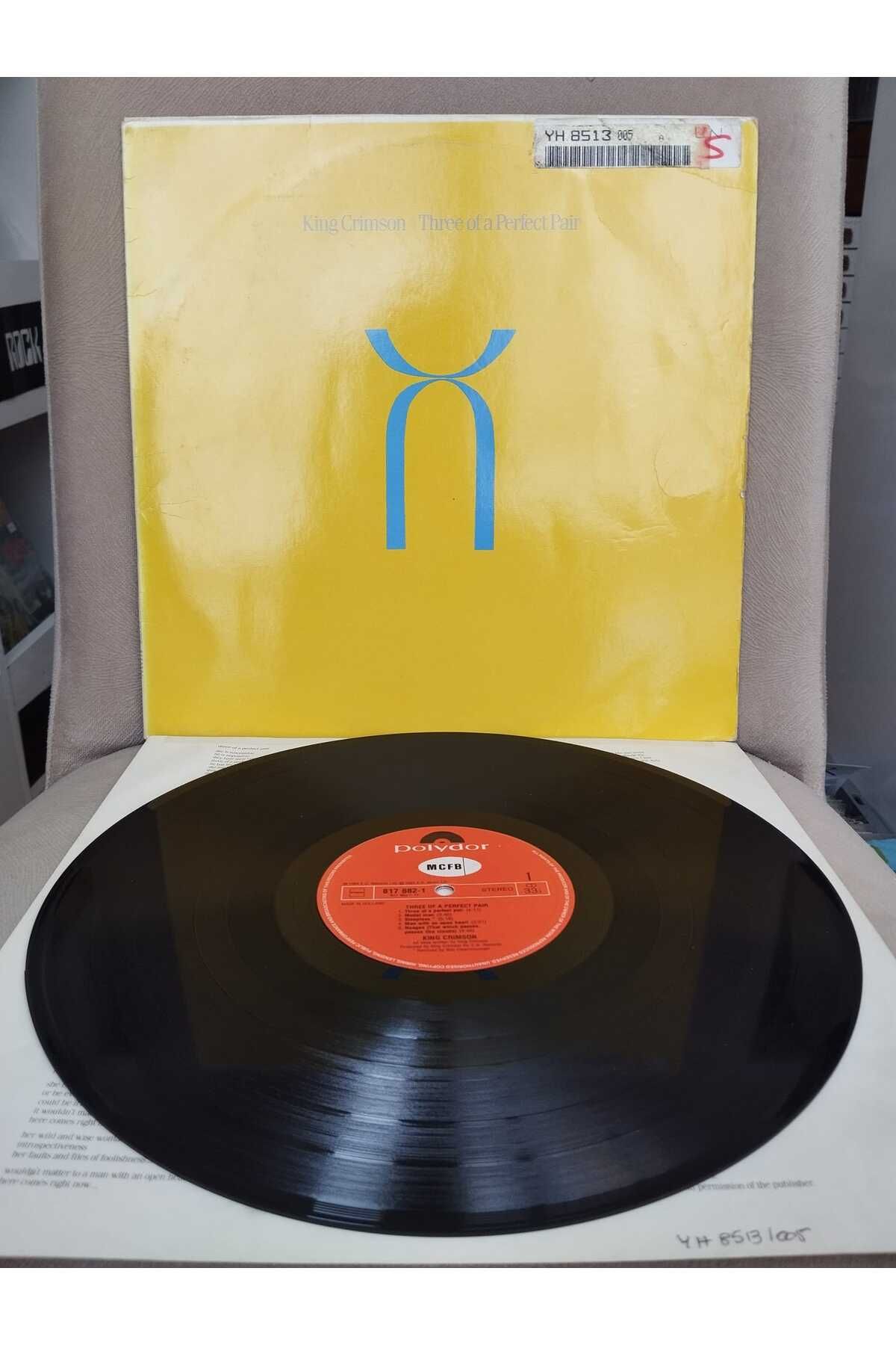 Plakperest KING CRIMSON – Three of A Perfect Pair - 1984 USA Basım 33 Lük LP Albüm-2.el
