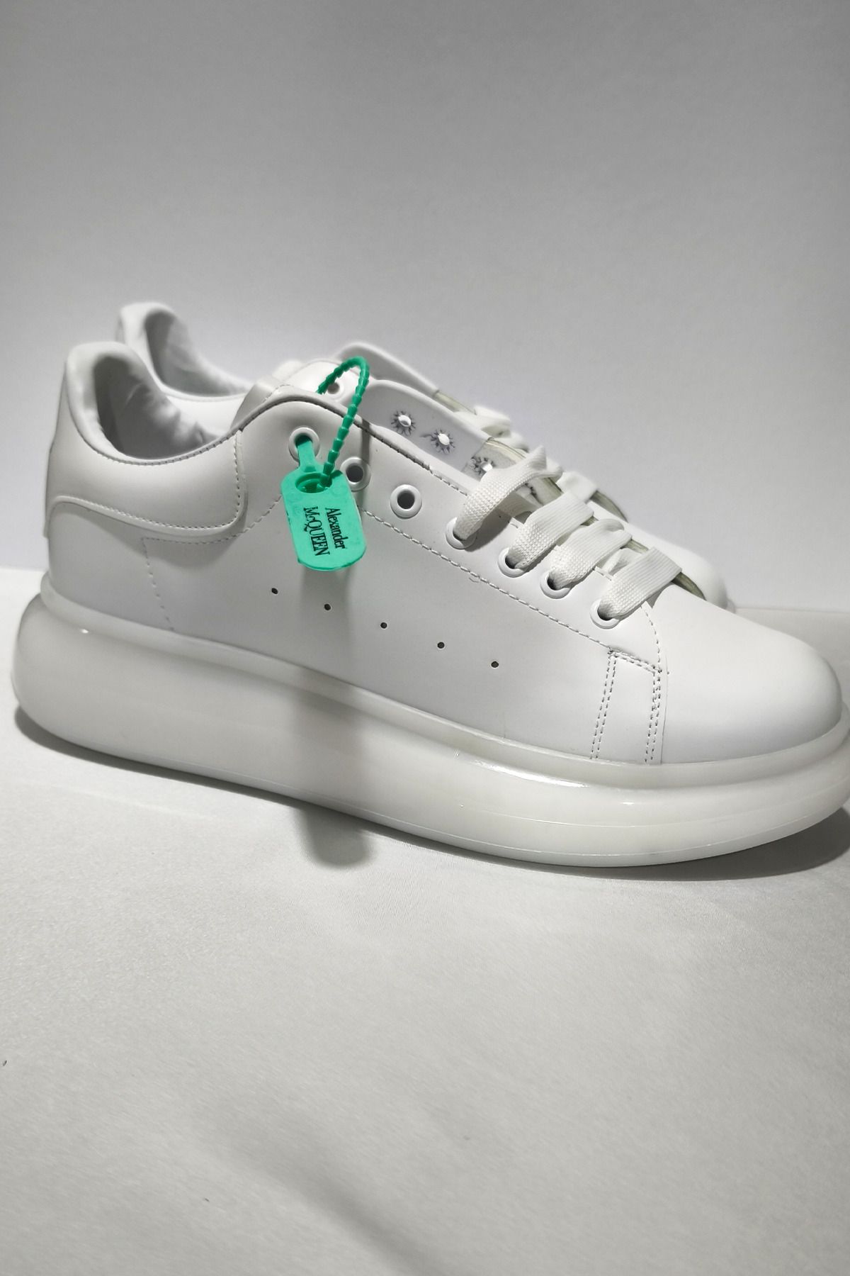 Ticen Kalın Taban Beyaz Unisex Sneaker | Jel Destekli Spor Ayakkabı