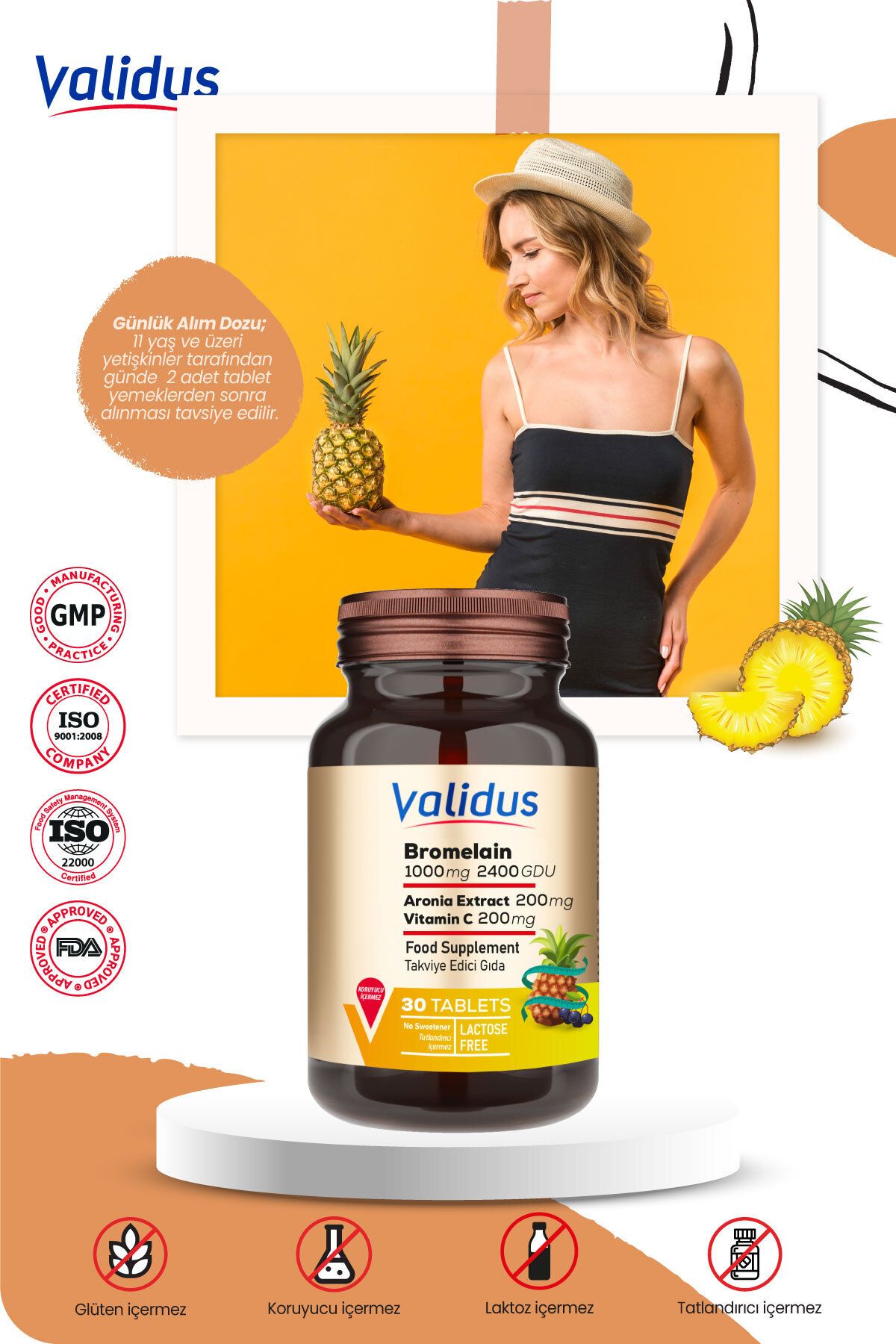 Validus-Slimming Set - Bromelain - Glucomannan - Berberine - Cla - Apple Cider 5