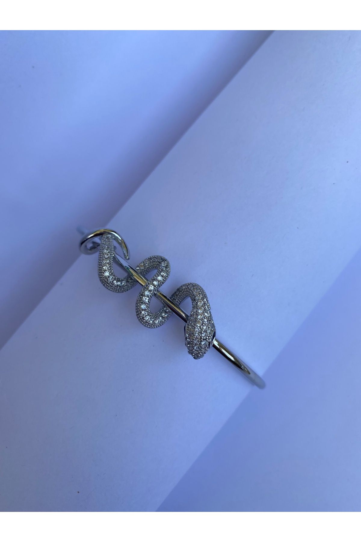 Tasarım Yılan Silver Kelepçe