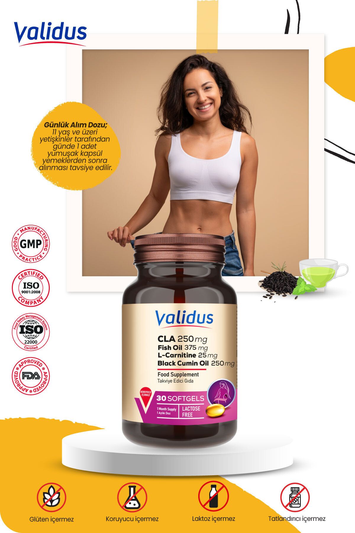 Validus-Slimming Set - Bromelain - Glucomannan - Berberine - Cla - Apple Cider 7
