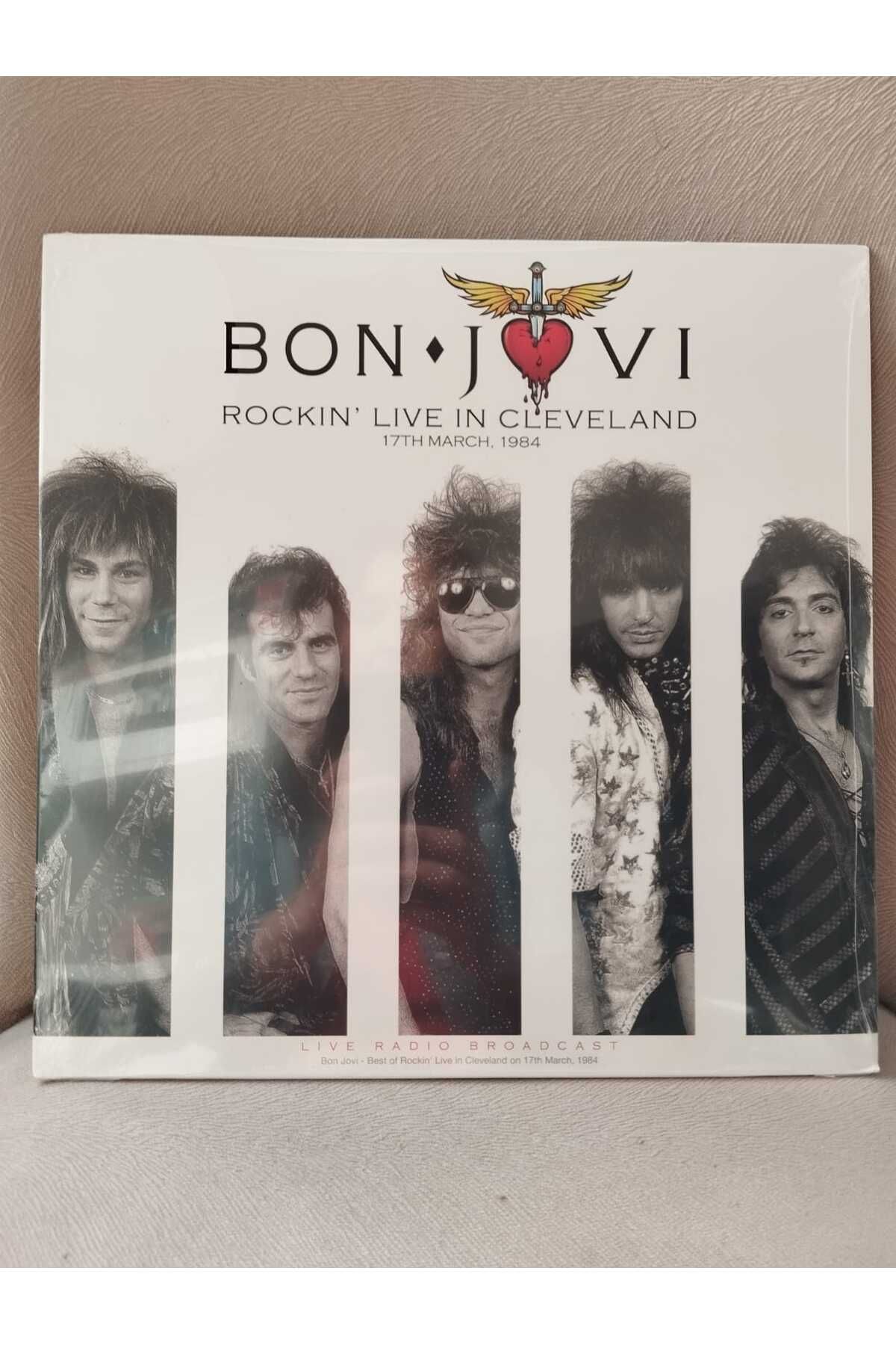 Plakperest Bon Jovi – Rockin’ Live In Cleveland - 2018 Avrupa Basım 33 lük LP Plak (Jelatininde)