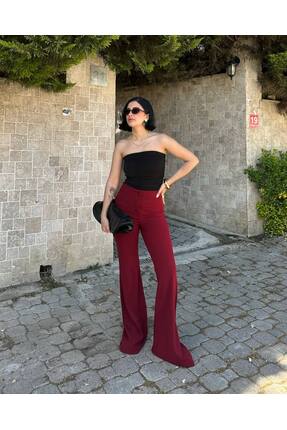 MY LİKA SCUBA CREP İSPANYOL PAÇA DÜĞMELİ PANTALON