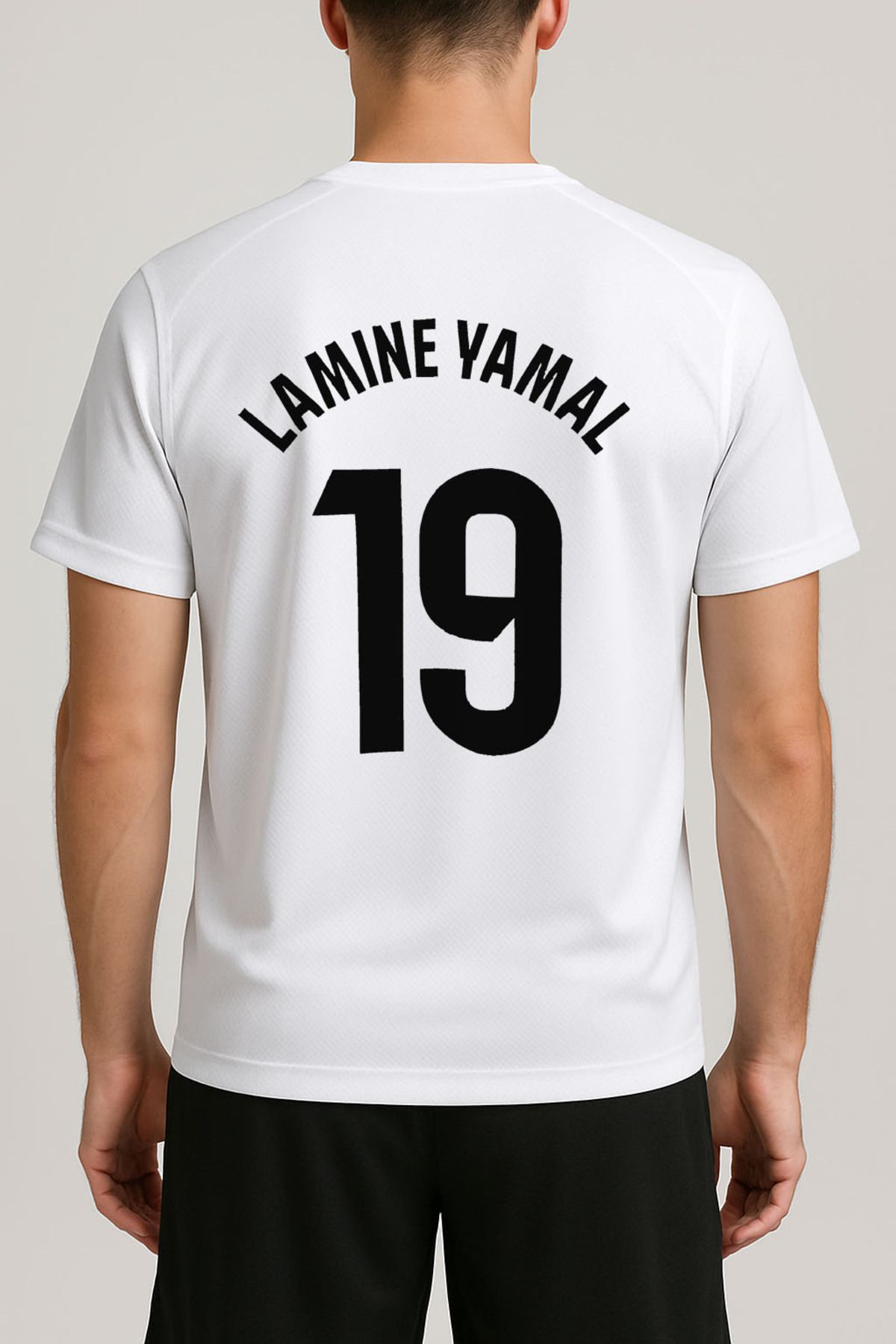 sielta Futbolcu Lamine Yamal Baskılı Forma Kumaş Bisiklet Yaka Yetişkin Tişört T-shirt