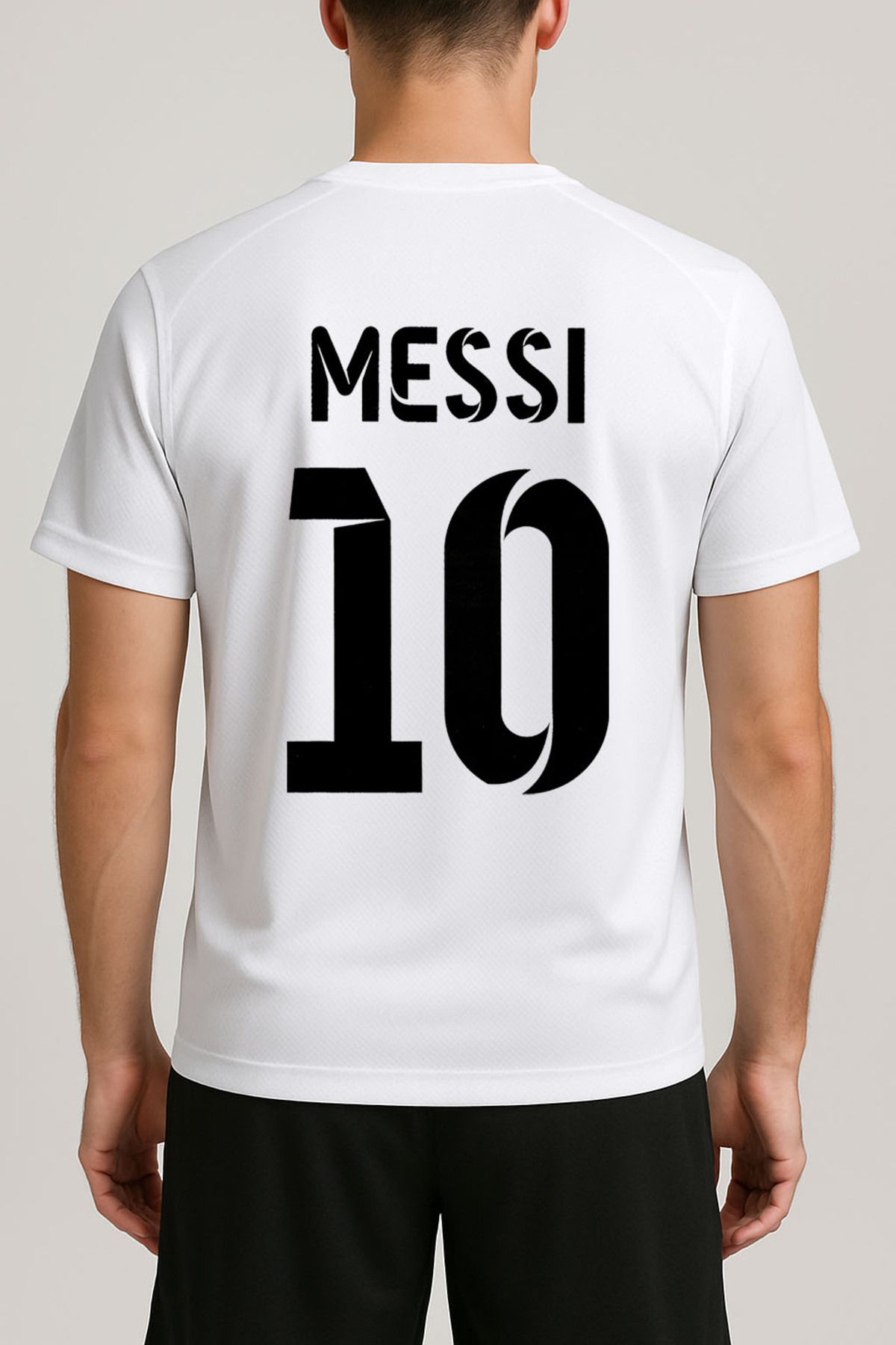 sielta Futbolcu Lionel Messi Baskılı Forma Kumaş Bisiklet Yaka Yetişkin Tişört T-shirt