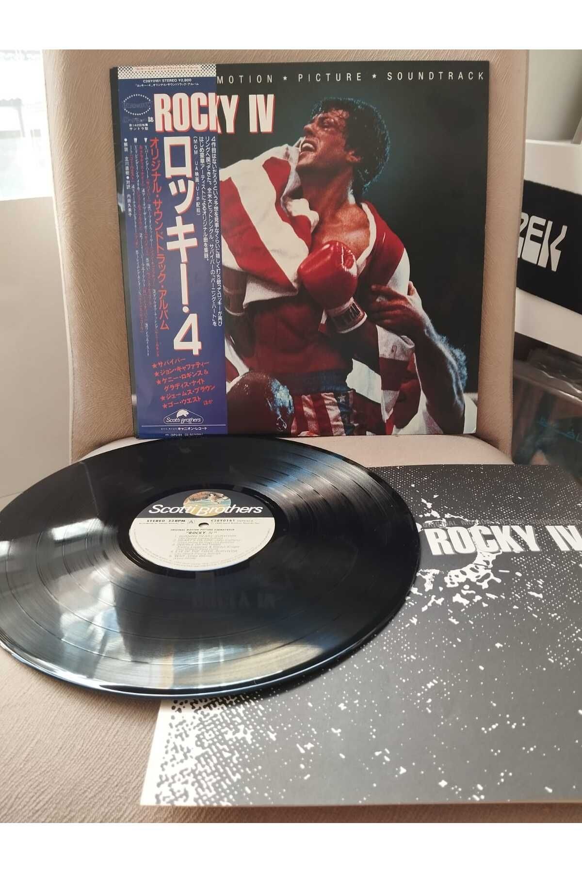 Plakperest ROCKY IV - ( Soundtrack) - 1985 Japonya Basım 33 Lük LP Albüm Plak- Obi’li-2.EL