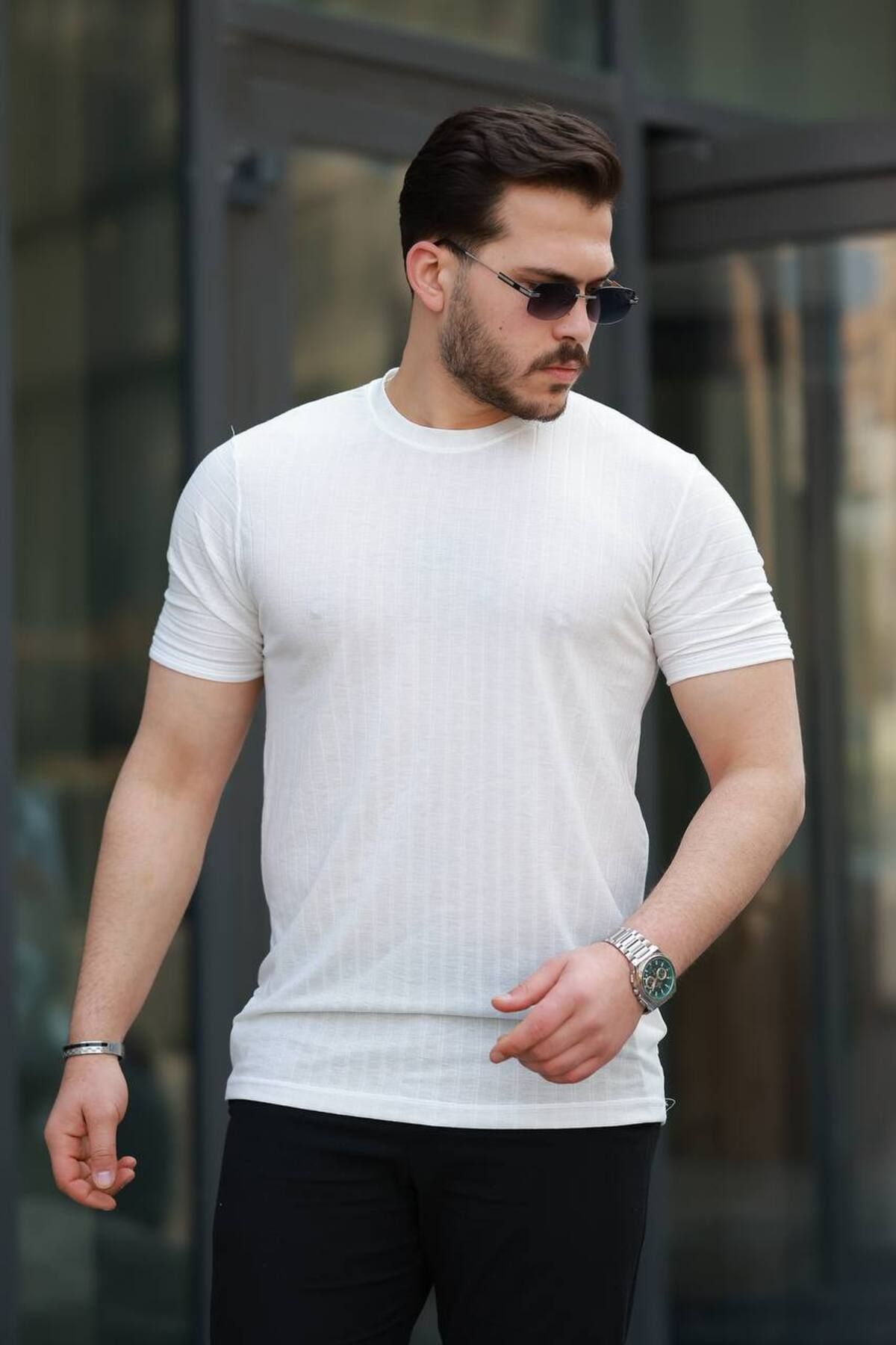 ROBERTO BORNOVA Raporlu Fitilli Bisiklet Yaka Tshirt