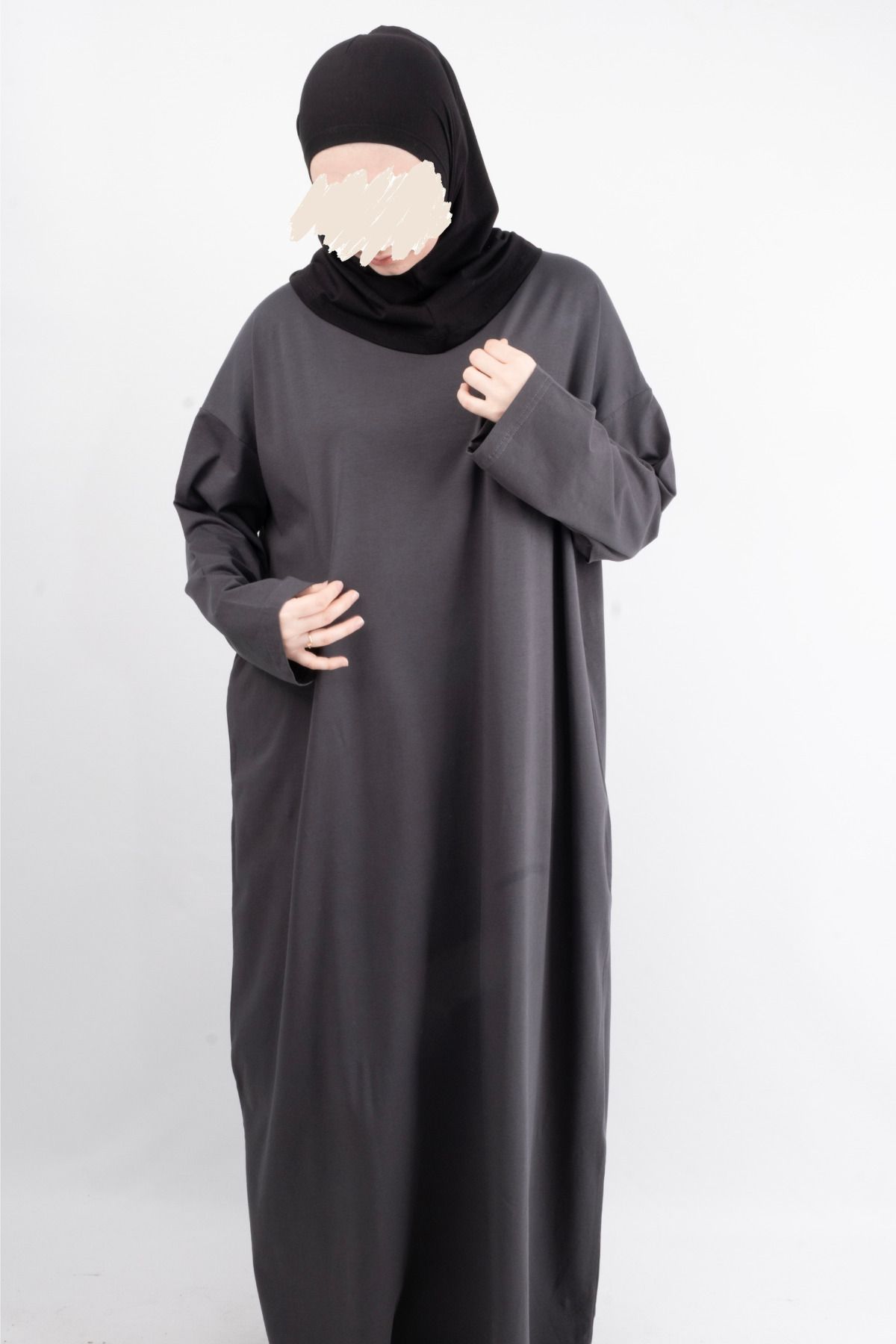 Vauva Oversize Uzun %100 Pamuk Rahat Elbise 25566