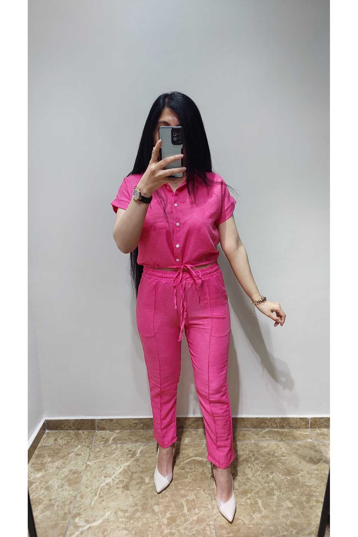 Nida Çelik Collection Kısa Kollu Keten Takımlar