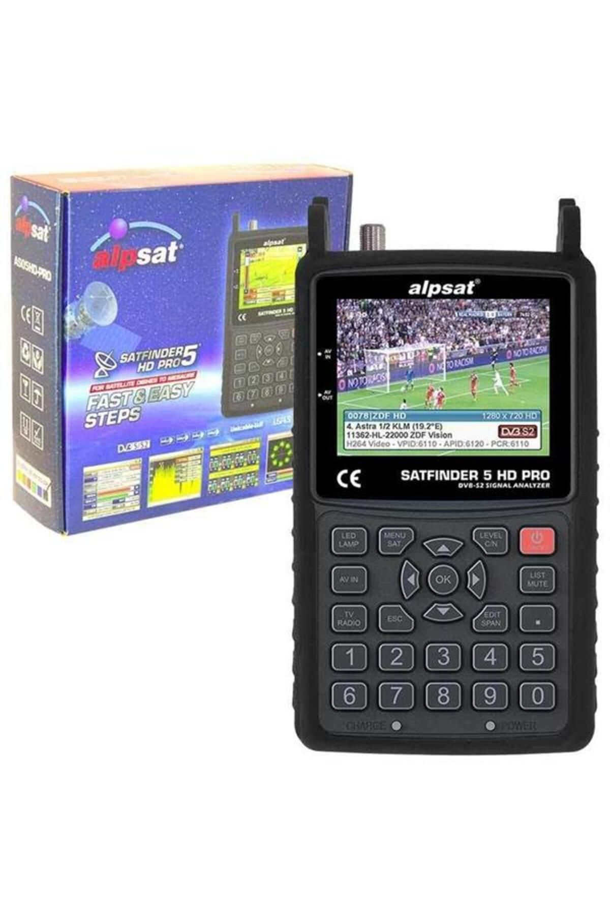 YİĞİTAUTOCLASS Satfinder 5 Pro HD Görüntülü Uydu Bulucu - AHD-TVI-CVI Kmaera Test Monitörü