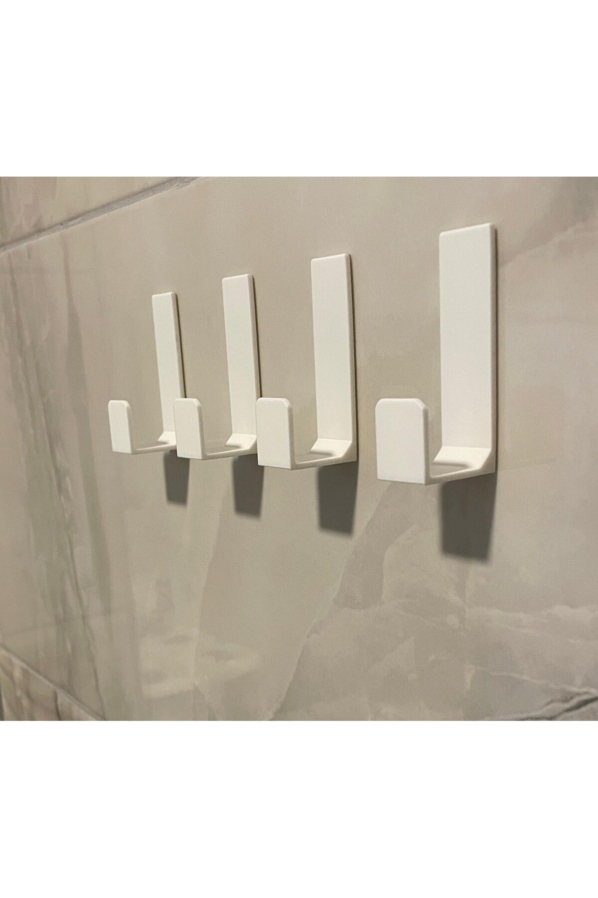 Layer Home 4lü Güçlü Yapışkanlı Askılık Bornoz Askılığı Kapı Arkası Mutfak Banyo Askılığı Havlu Askılık