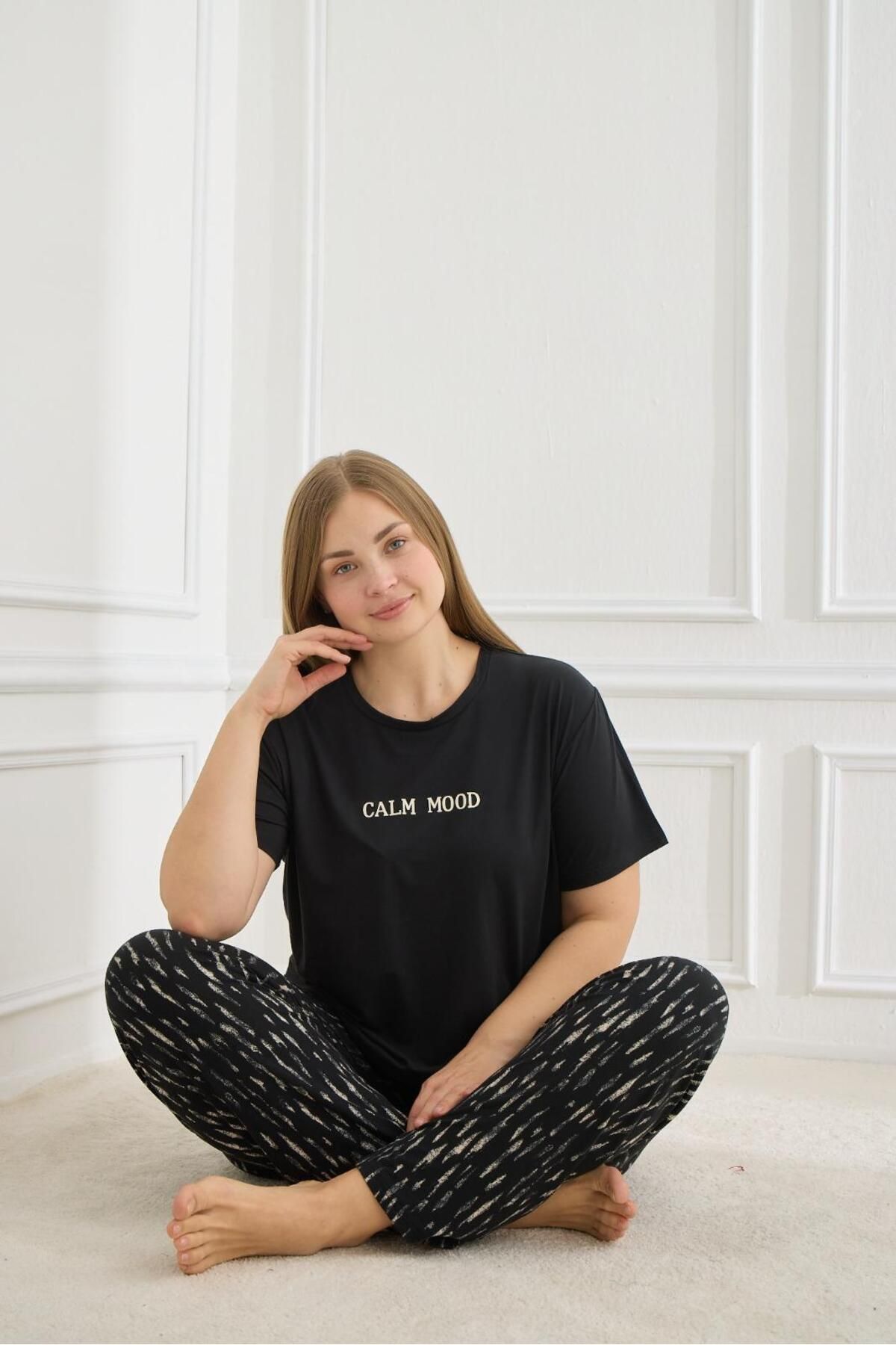 Mihra Stil Mihra 50502-1124 Kadın Büyük Beden Pijama Takımı