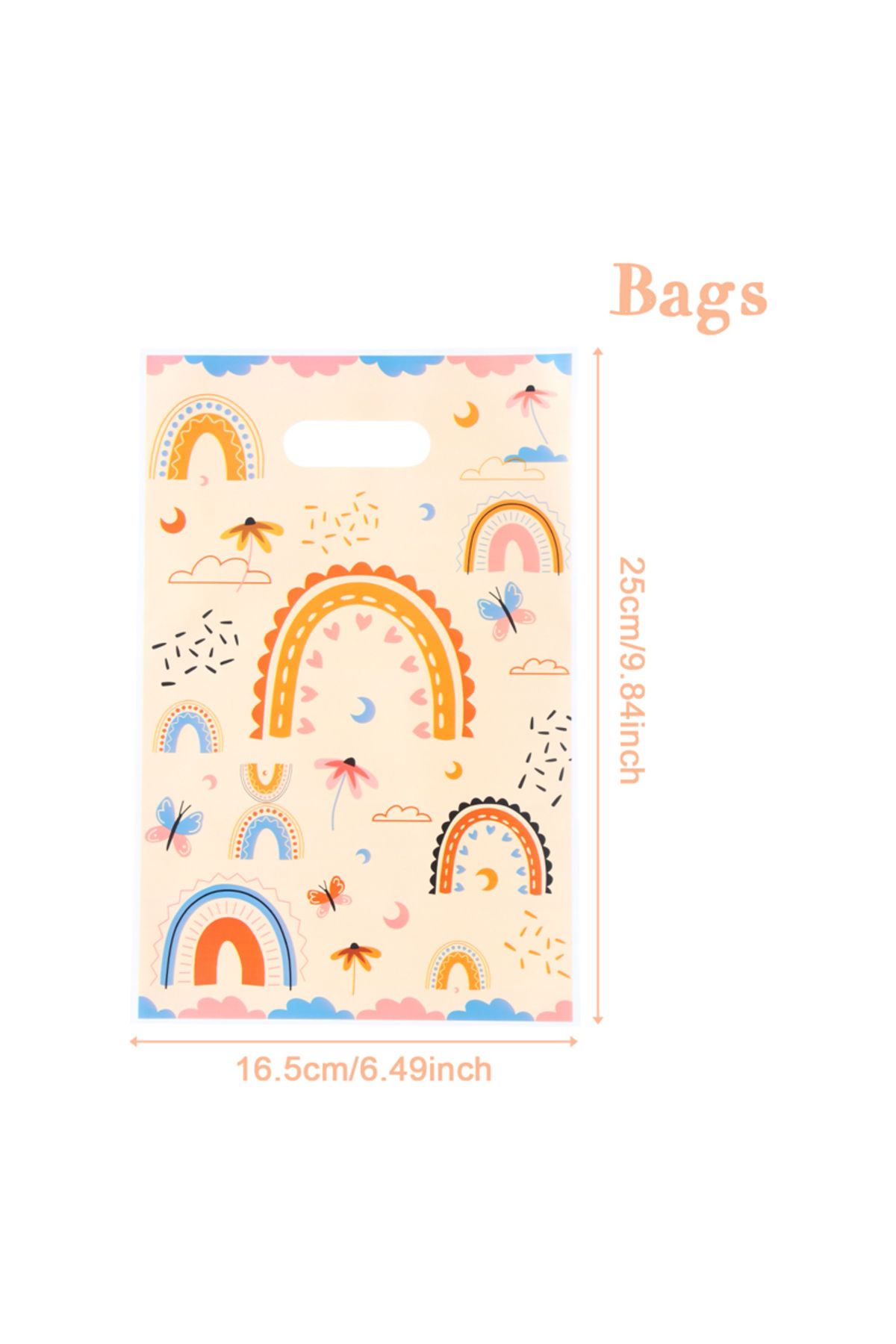 Choice-50pcs Candy Bags Bohemian Rainbow Goody Bag Candy Bags Wedding Party Decor Outdoor Party Birthday Su 1