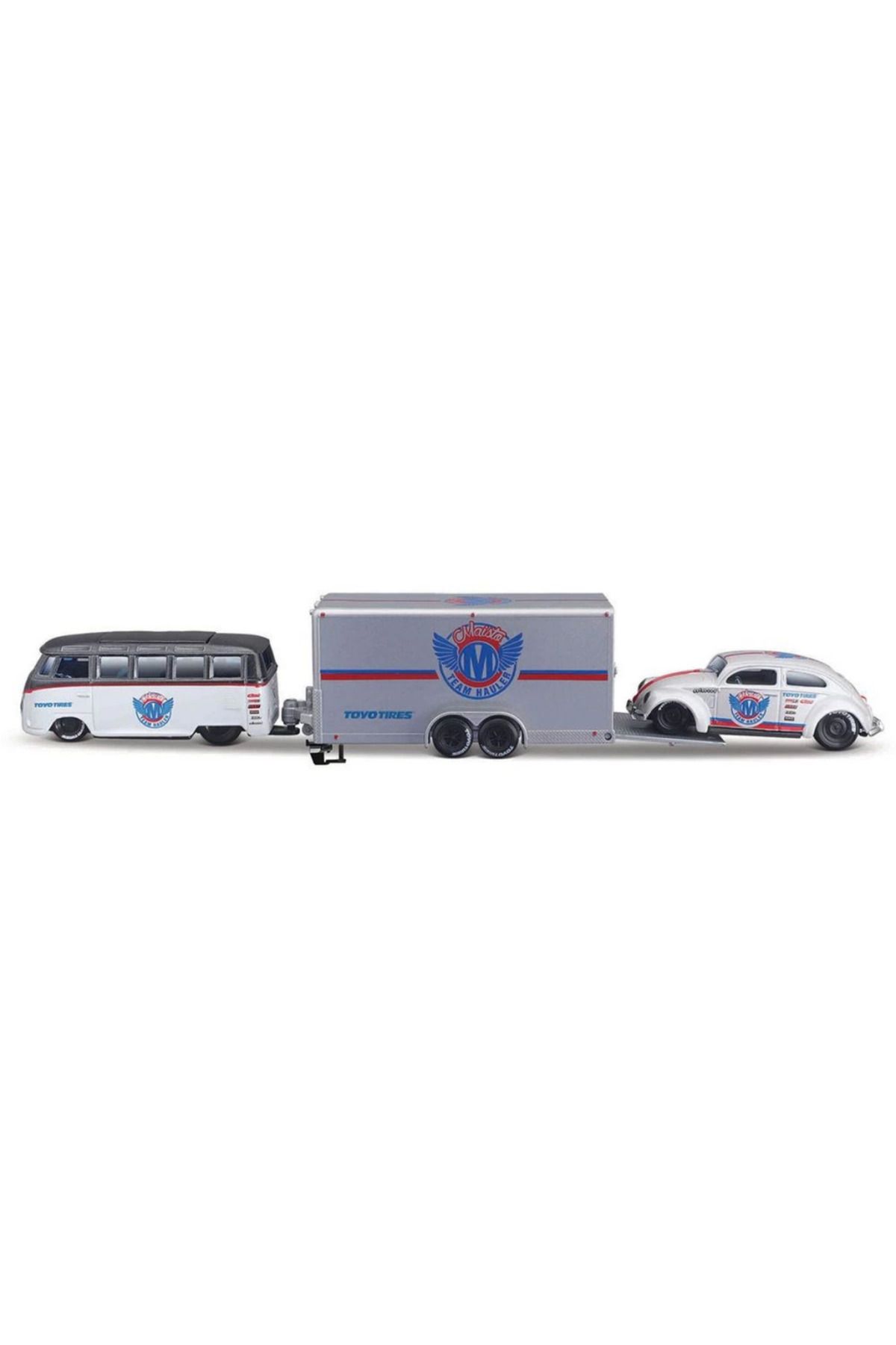Skygo Maisto 1/64 Design Seri Yarış Takımı Römork ve Araç Set