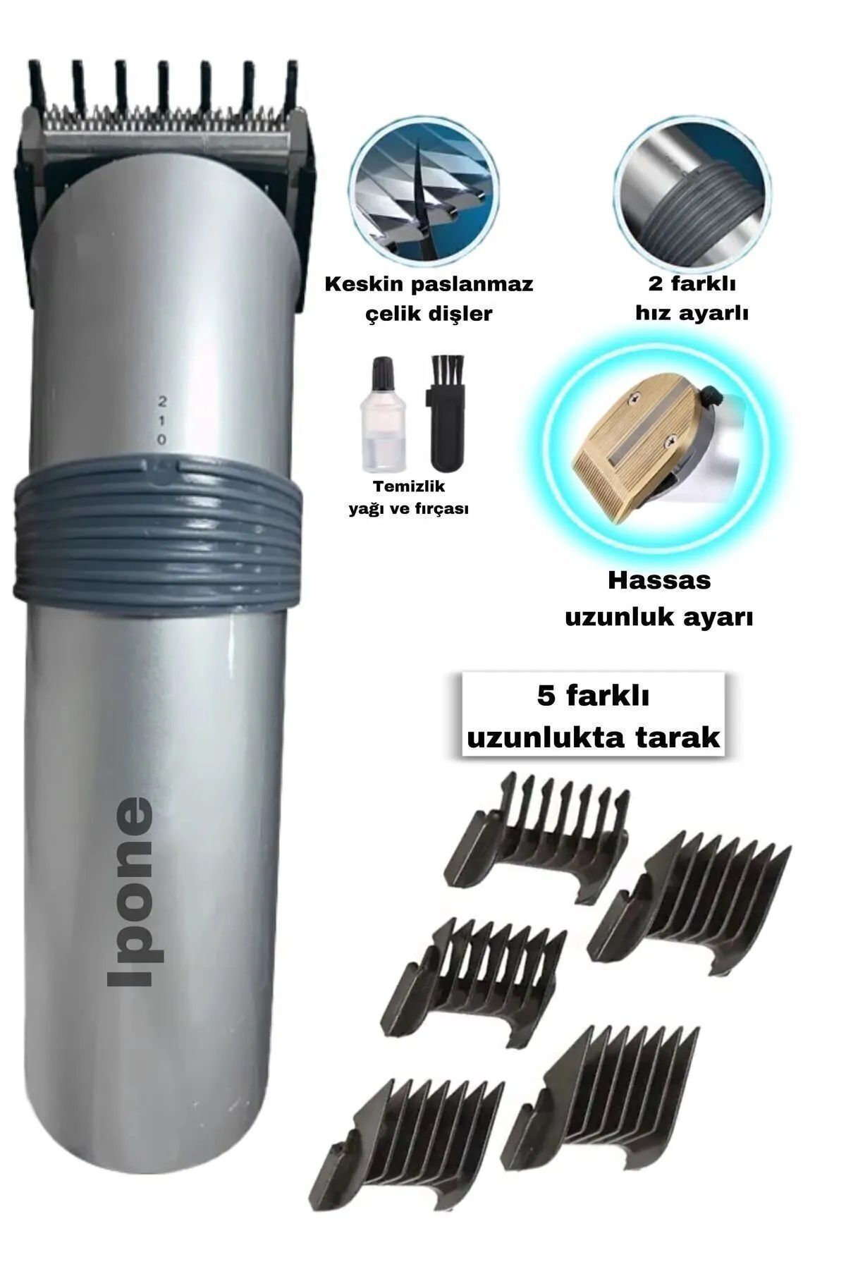 teknotrust Saç-Sakal Ip-609x Saç Kesme Makinesi Resmi Distribütör Garantili 3 - 5 E 220 - 240 V Yok TR Ürün gö